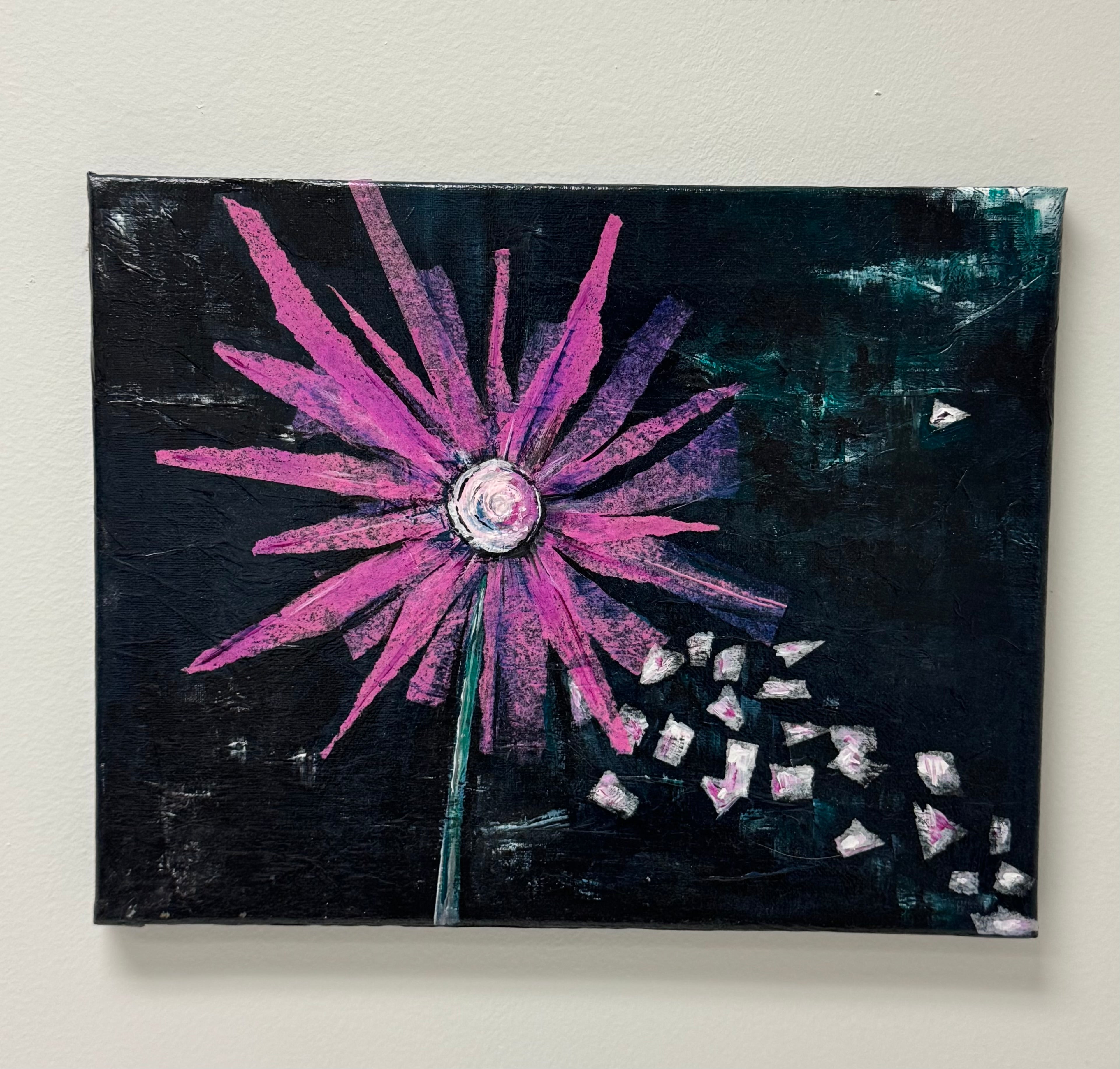 Abstract Daisy Painting
