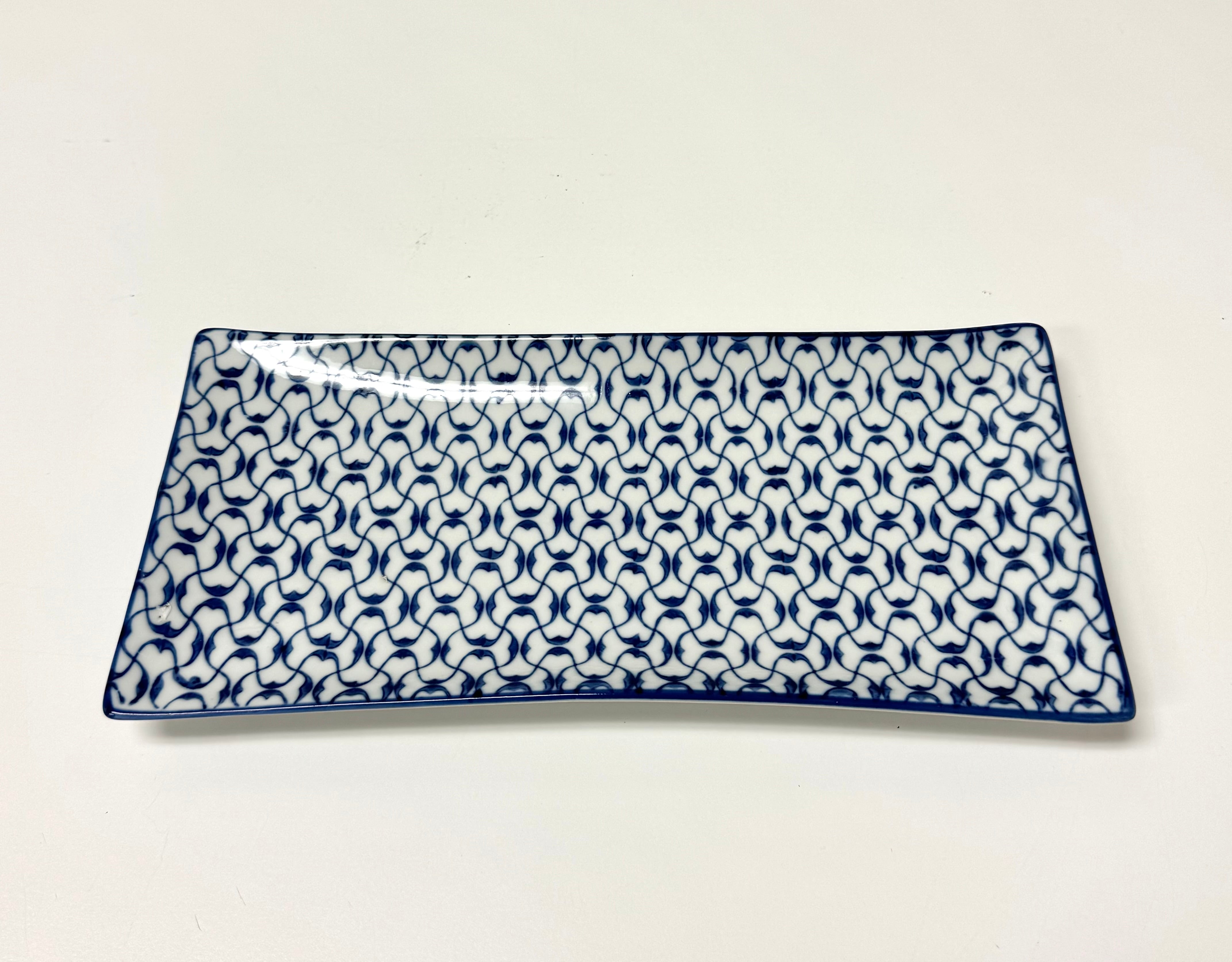BOMBAY Geometric Lattice Ceramic Tray