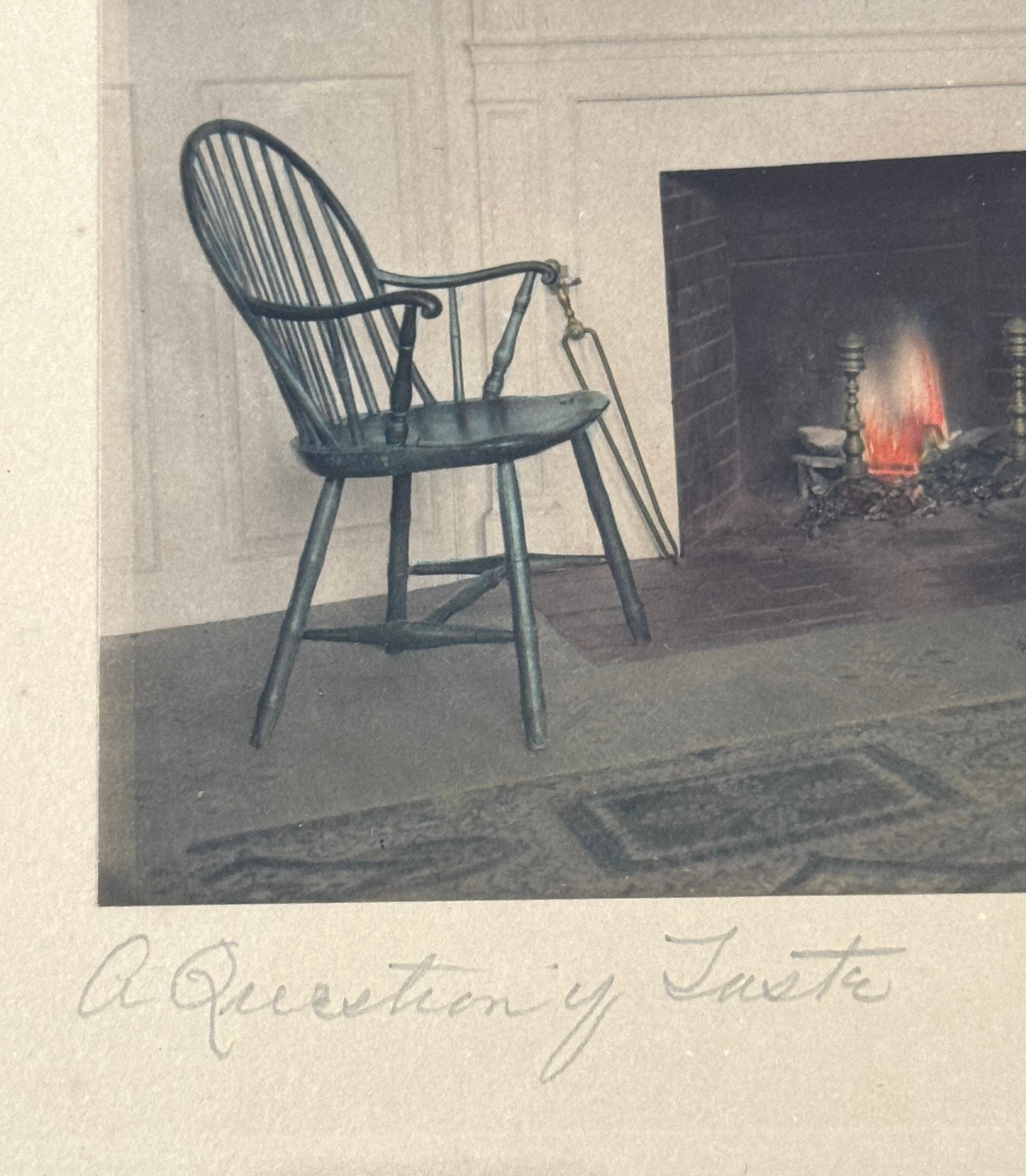 Vintage WALLACE NUTTING 'A Questions of Taste' Hand-tinted Photograph