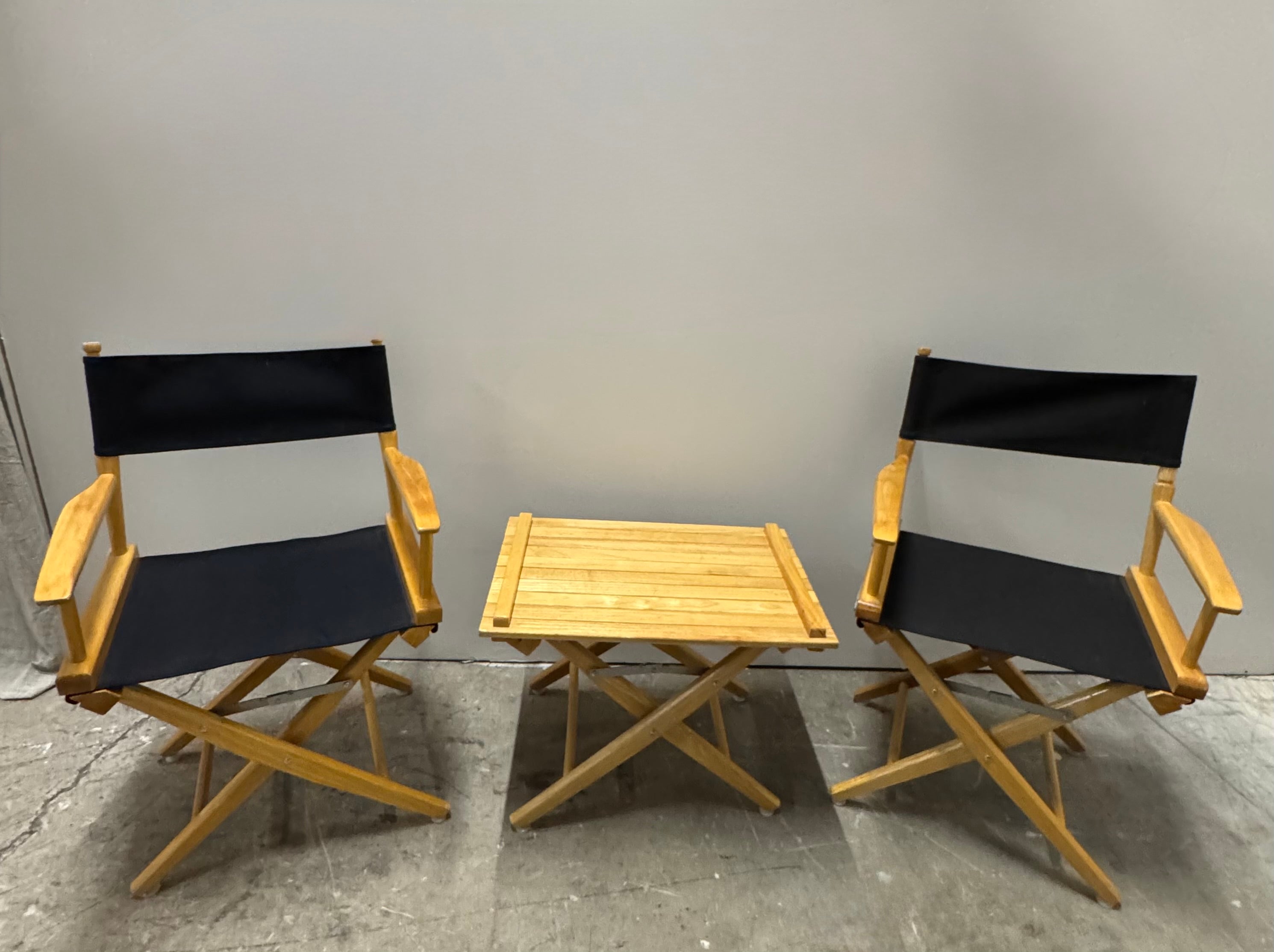 Folding Hardwood Patio Set