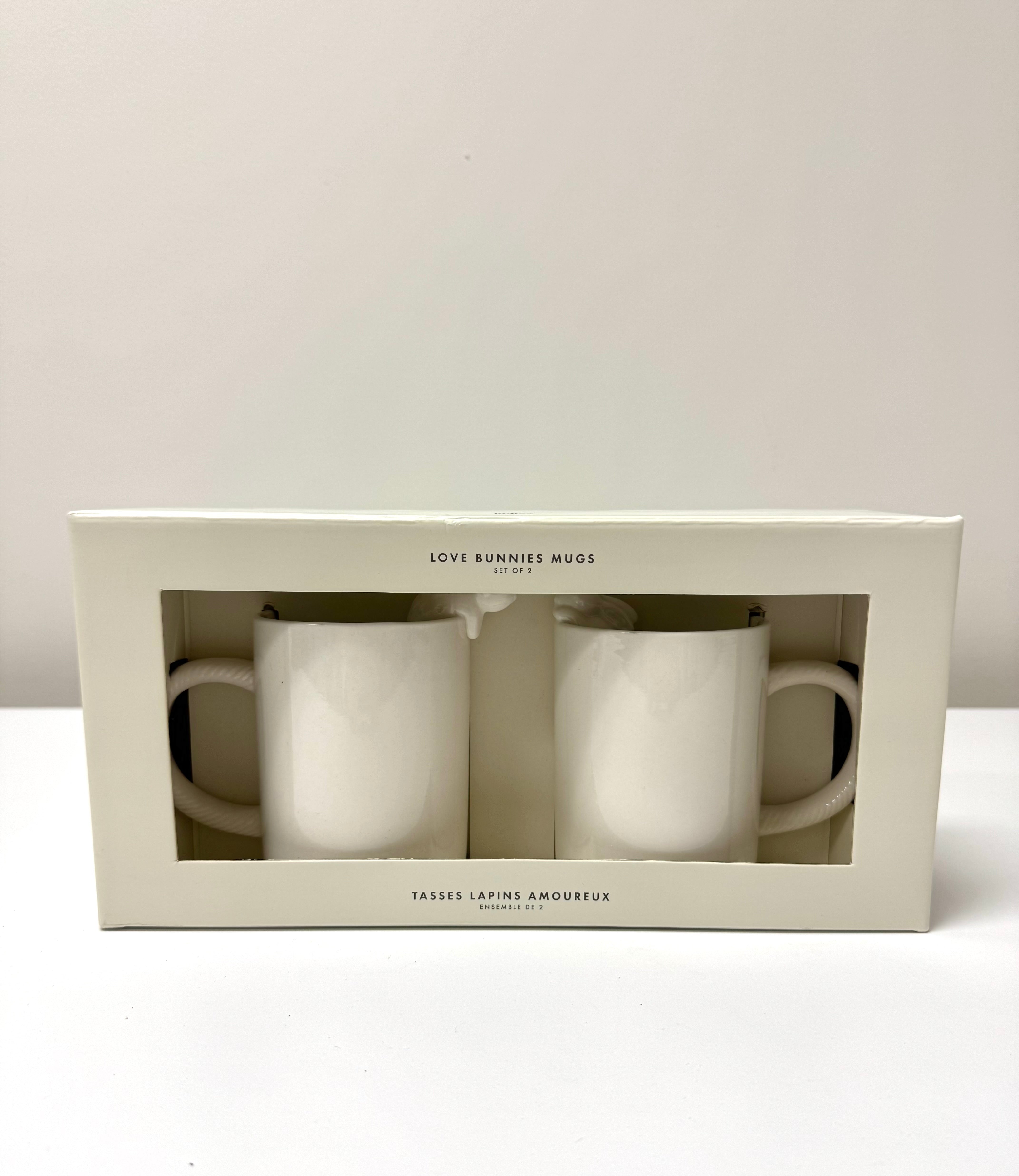 NEW! INDIGO Love Bunnies Mugs Set of 2