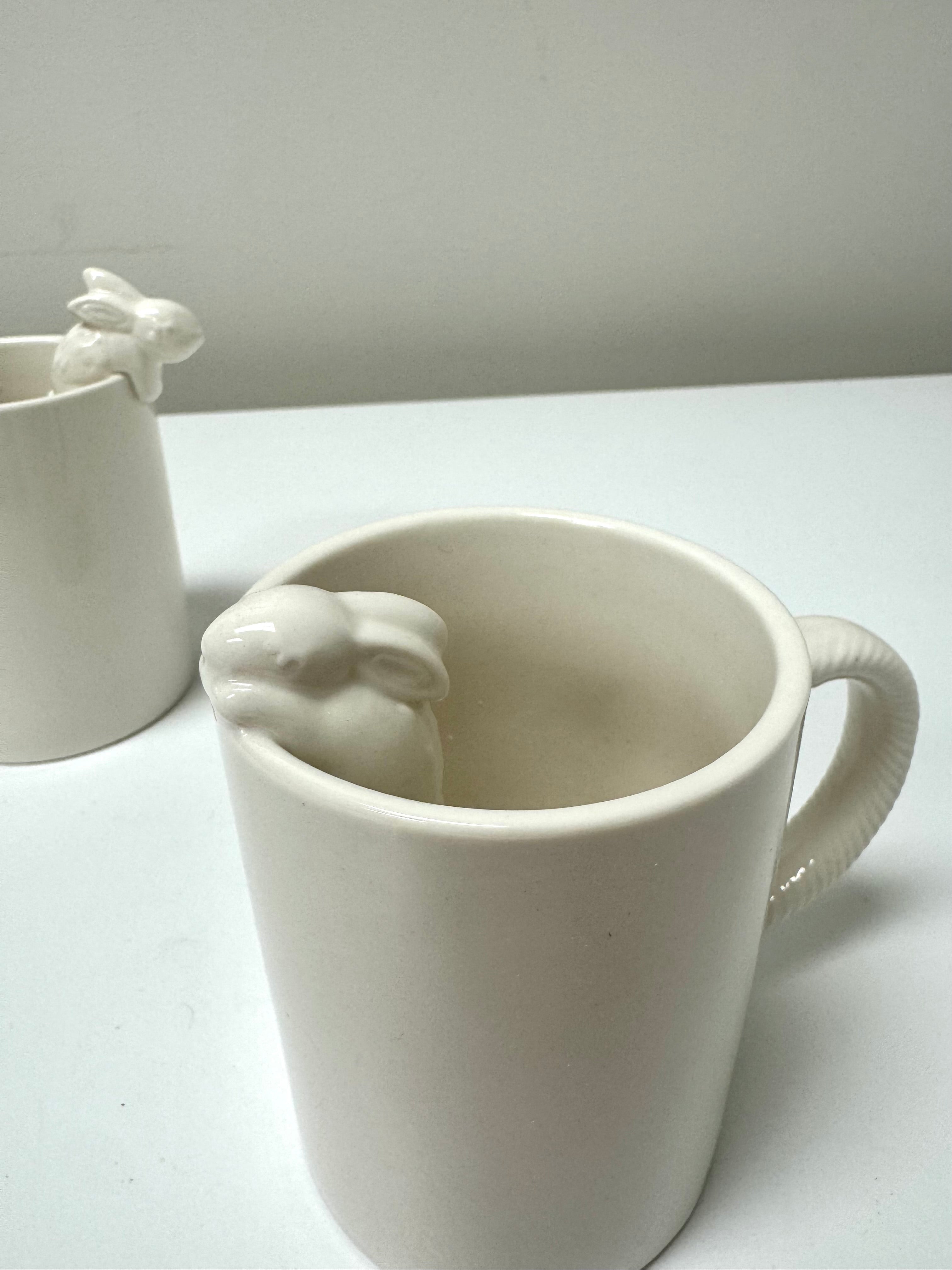 NEW! INDIGO Love Bunnies Mugs Set of 2
