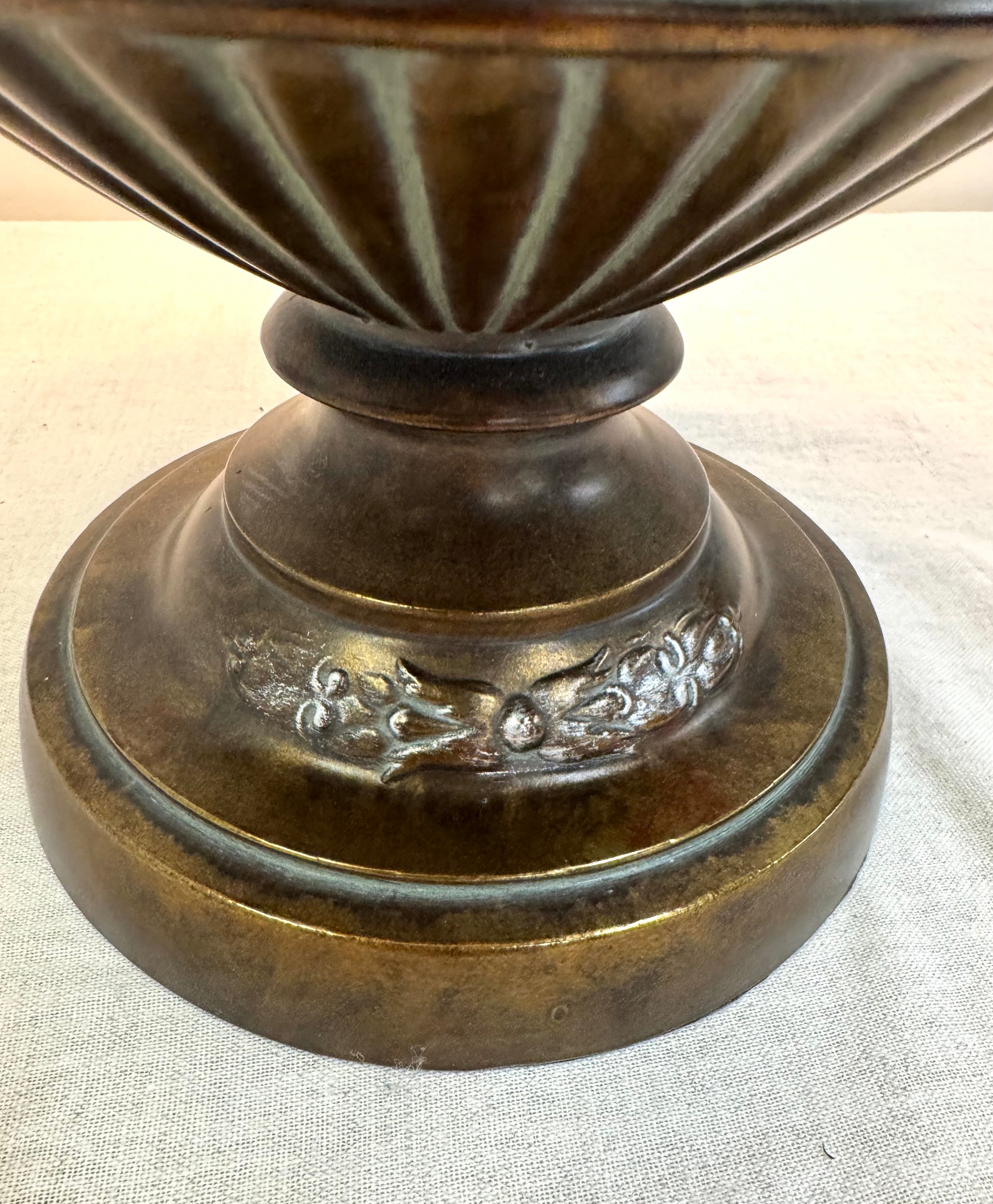Bronze Metal Urn Lamp
