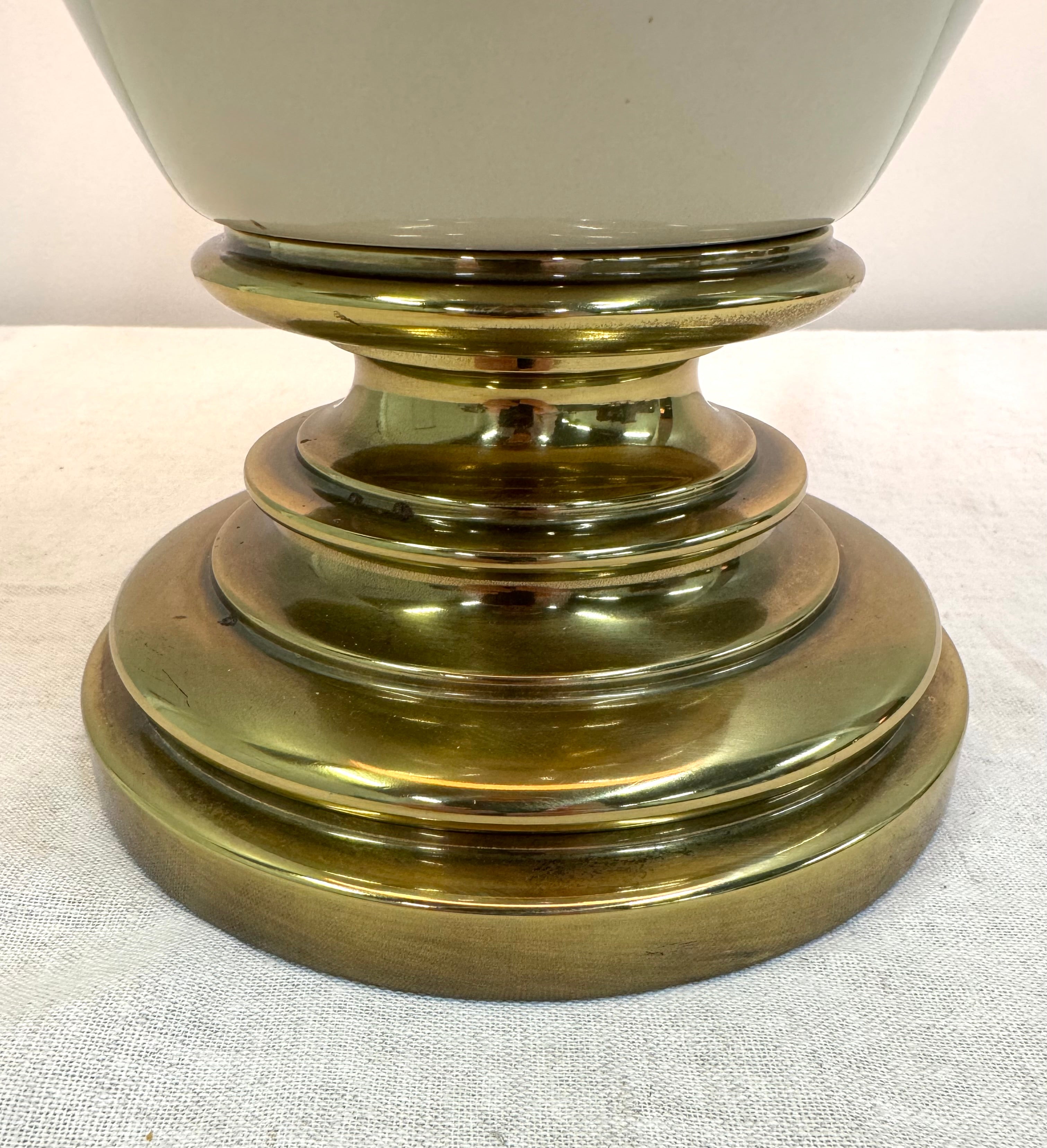 Vintage STIFFEL Cream Ceramic Lamp