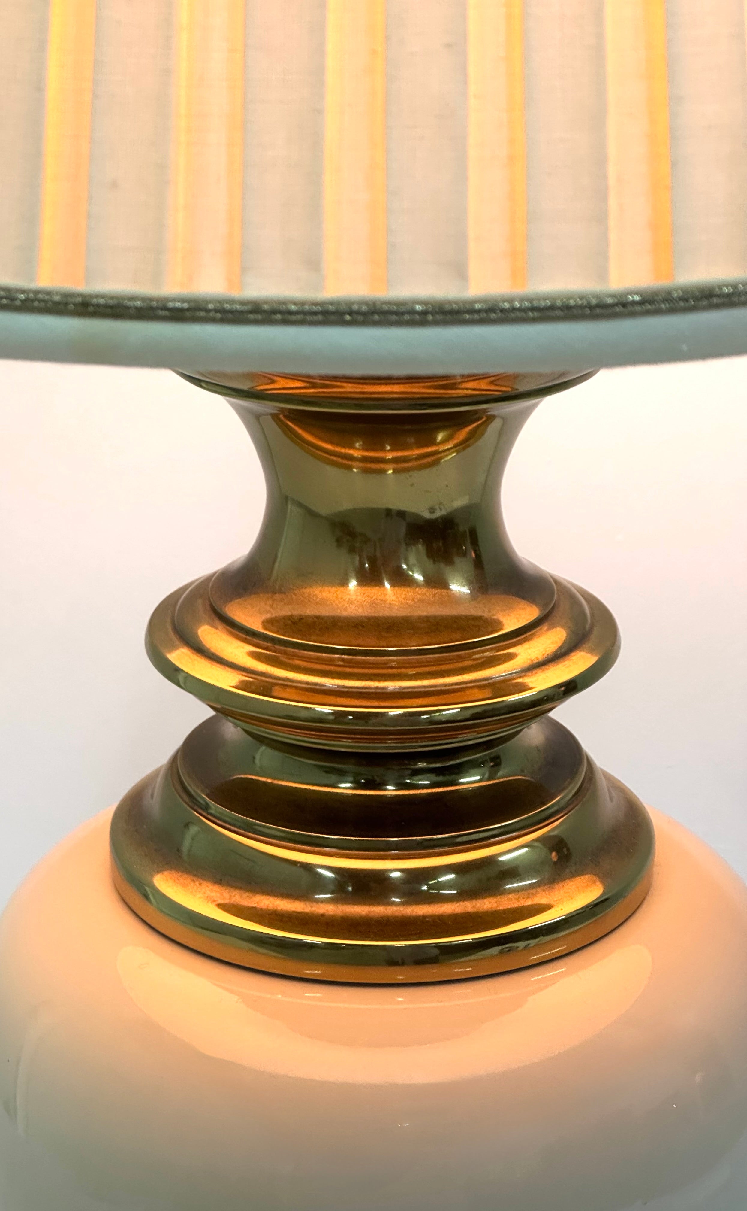 Vintage STIFFEL Cream Ceramic Lamp