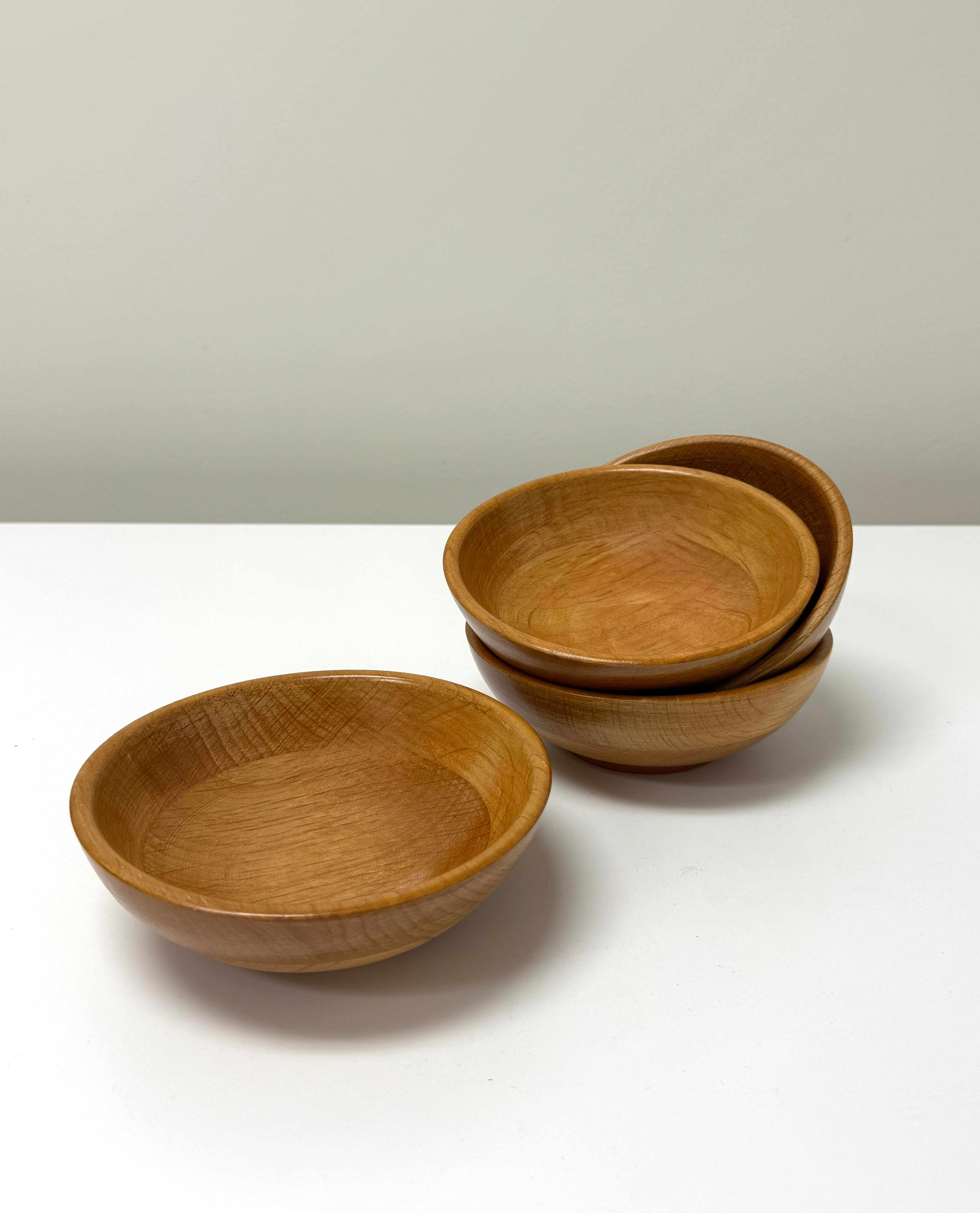 Hand-turned Wooden Bowls Set of 4