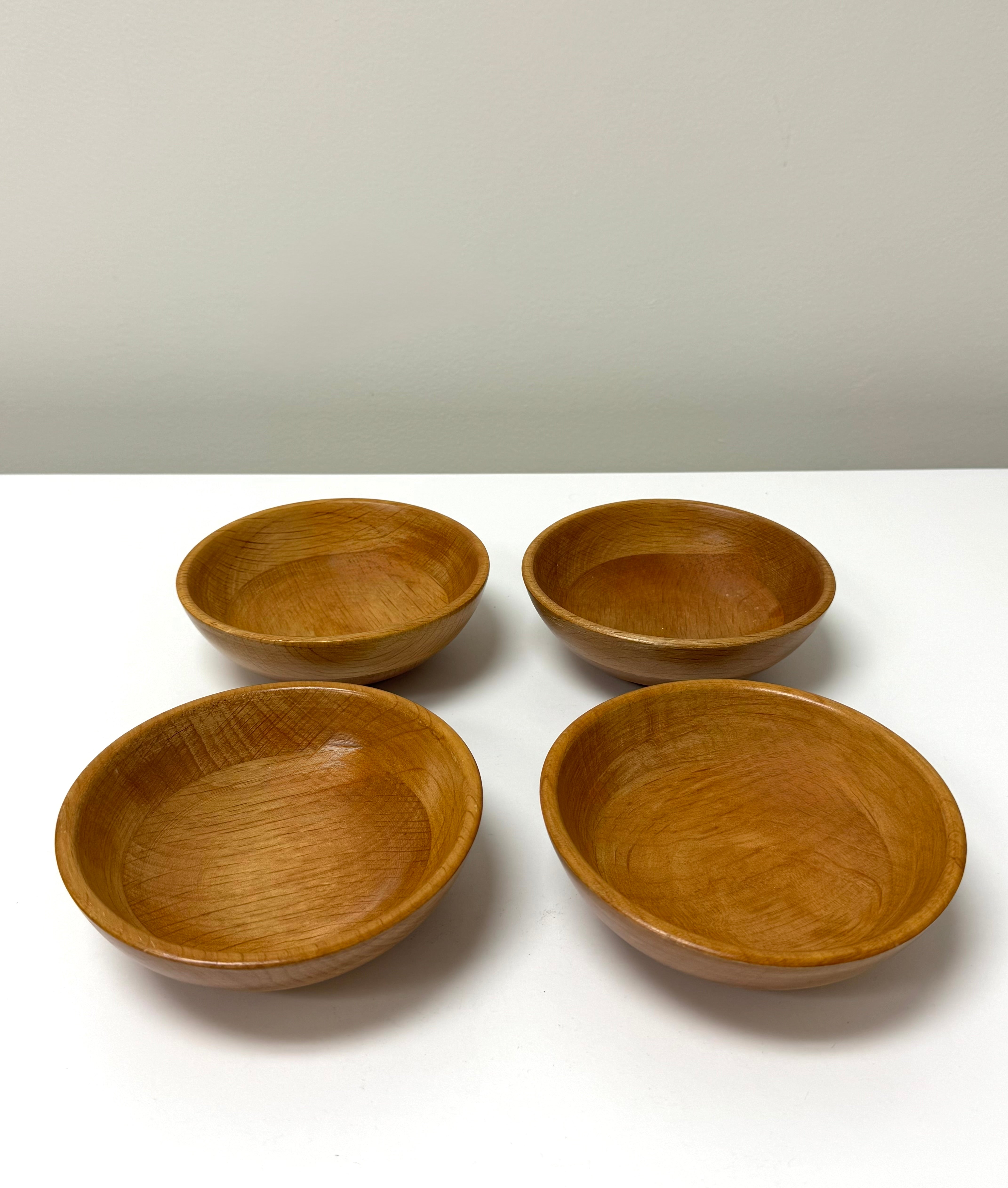 Hand-turned Wooden Bowls Set of 4