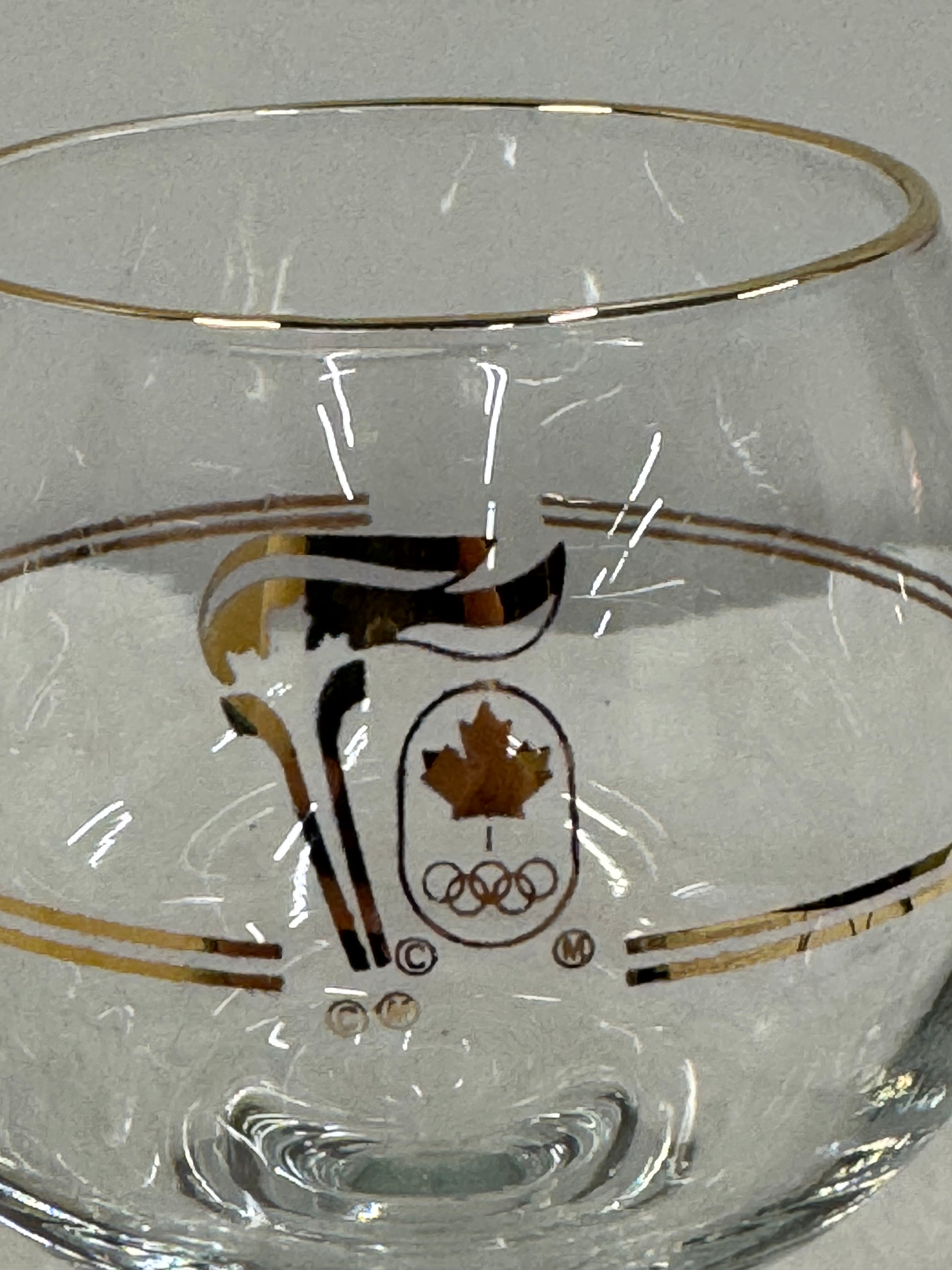 Vintage 1988 Canada Olympics Wine Glasses Set of 4
