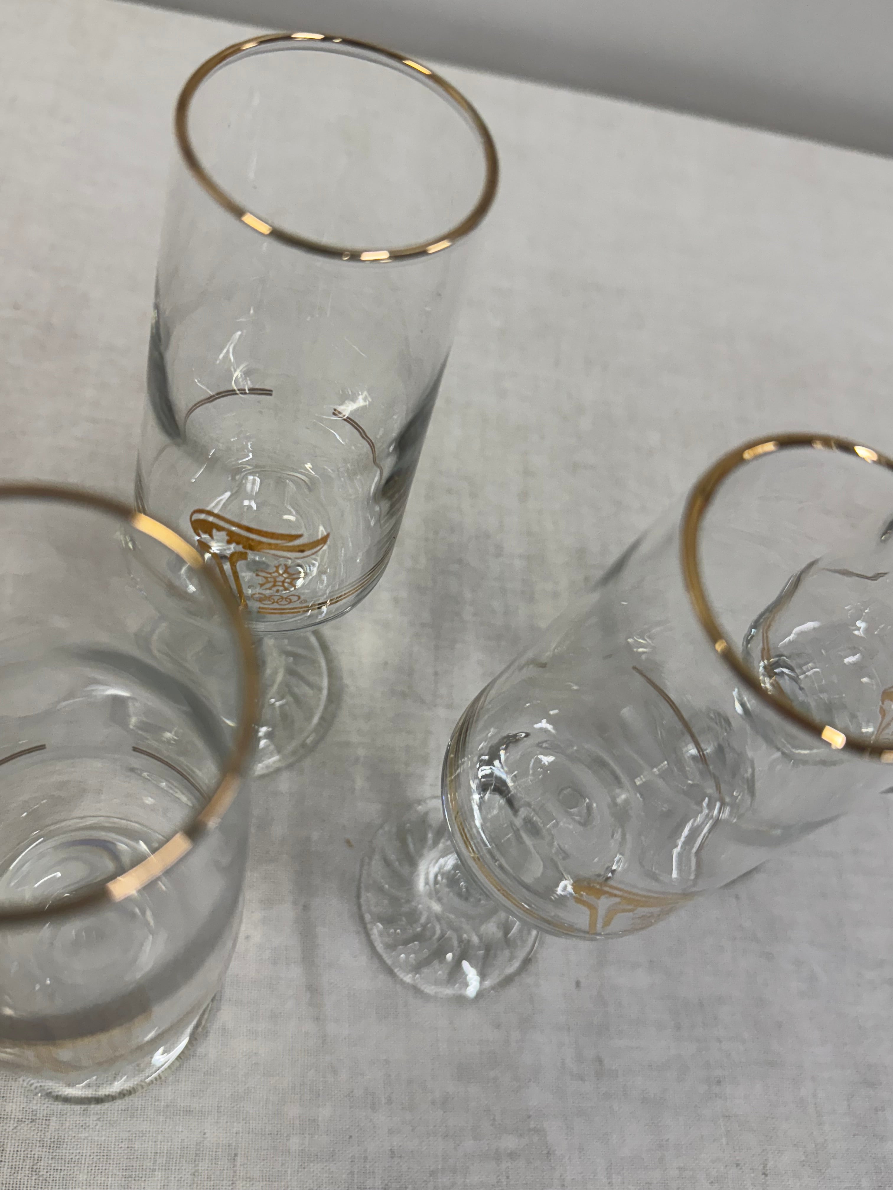 Vintage 1988 Canada Olympics Flutes Set of 4