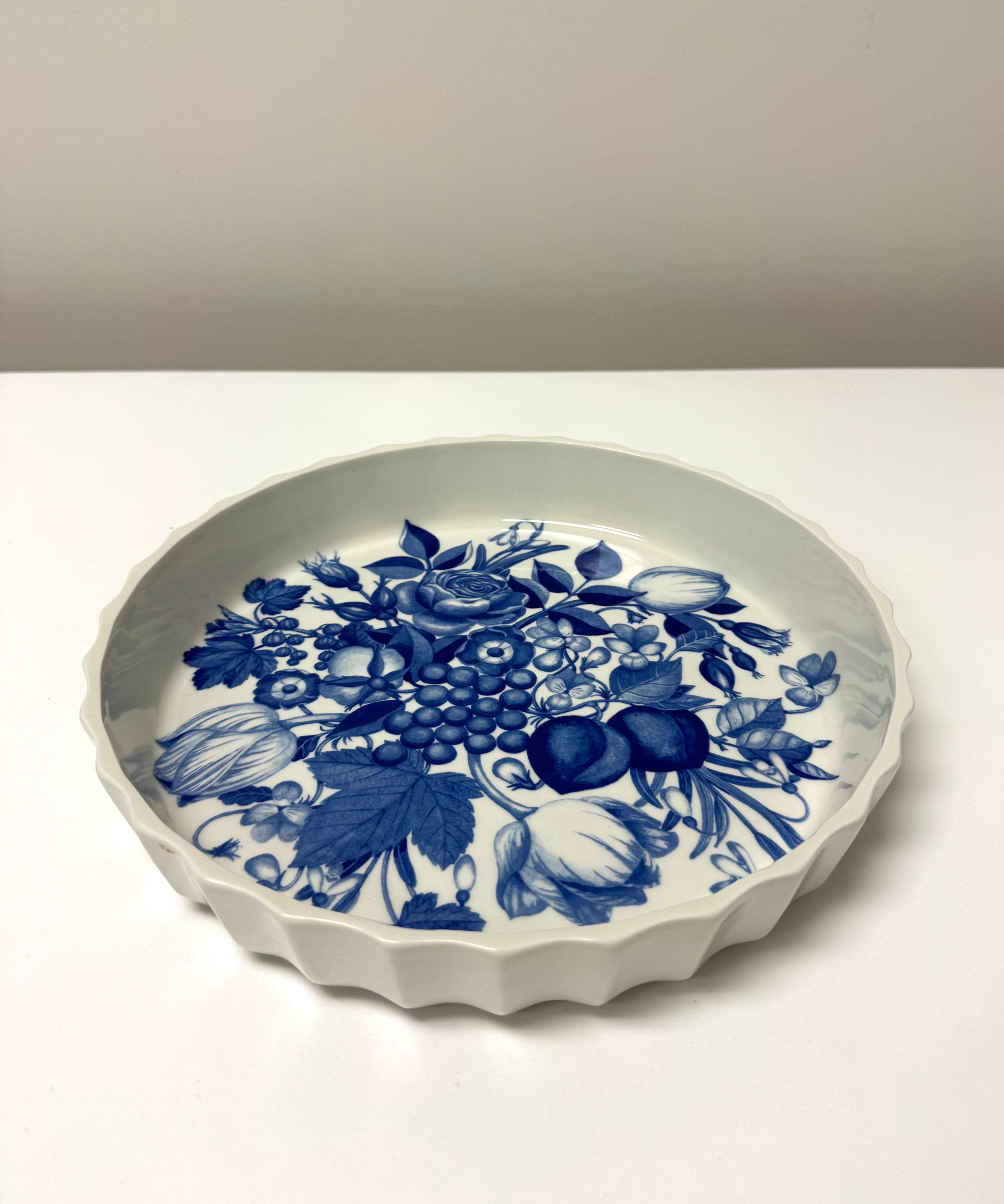 PORTMEIRION 'Harvest Blue' Quiche Dish