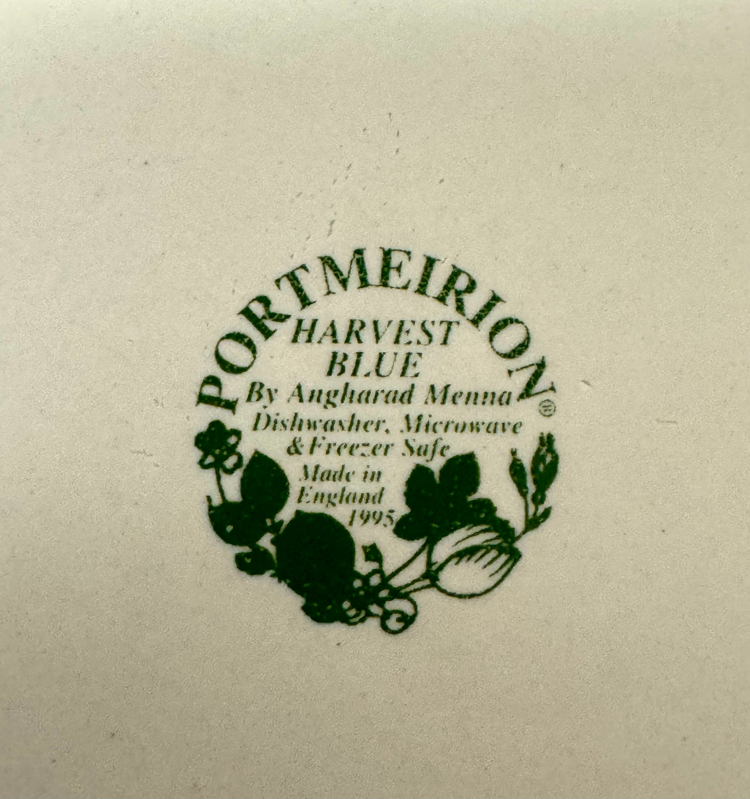 PORTMEIRION 'Harvest Blue' Quiche Dish