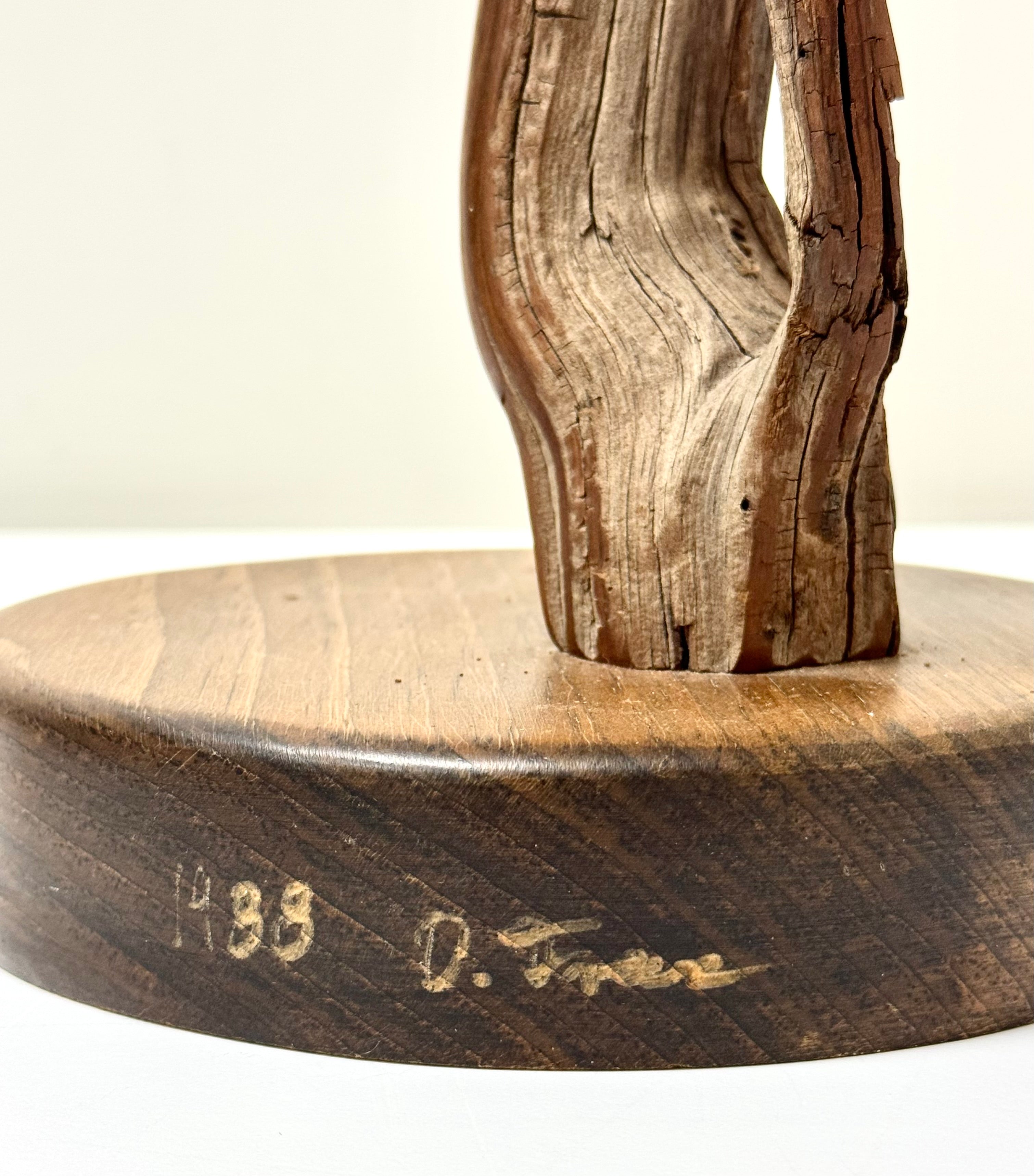 'Mallard in Flight' Hand-carved Wood Sculpture