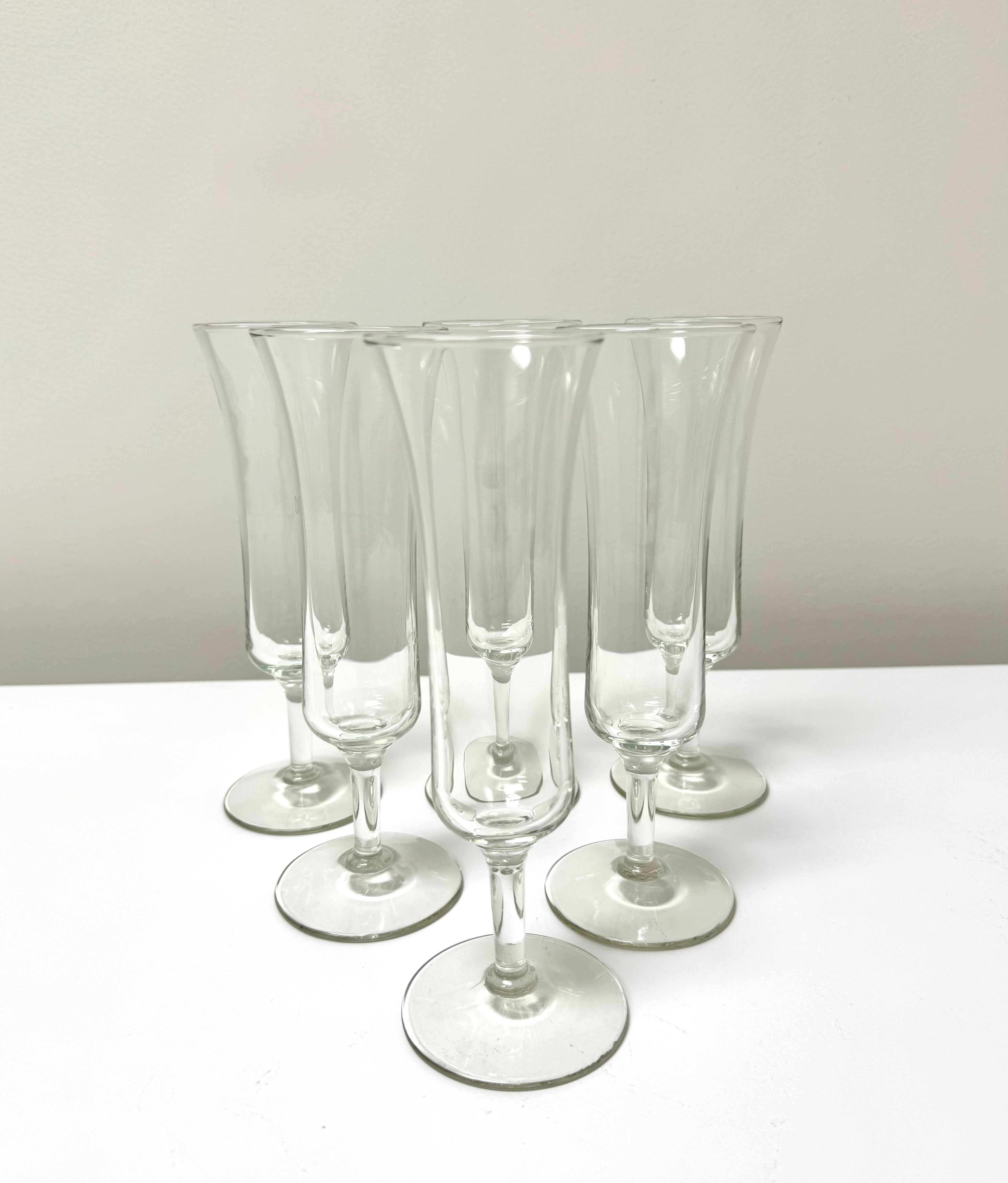 Parfait Glasses with Silver Spoons Set of 6