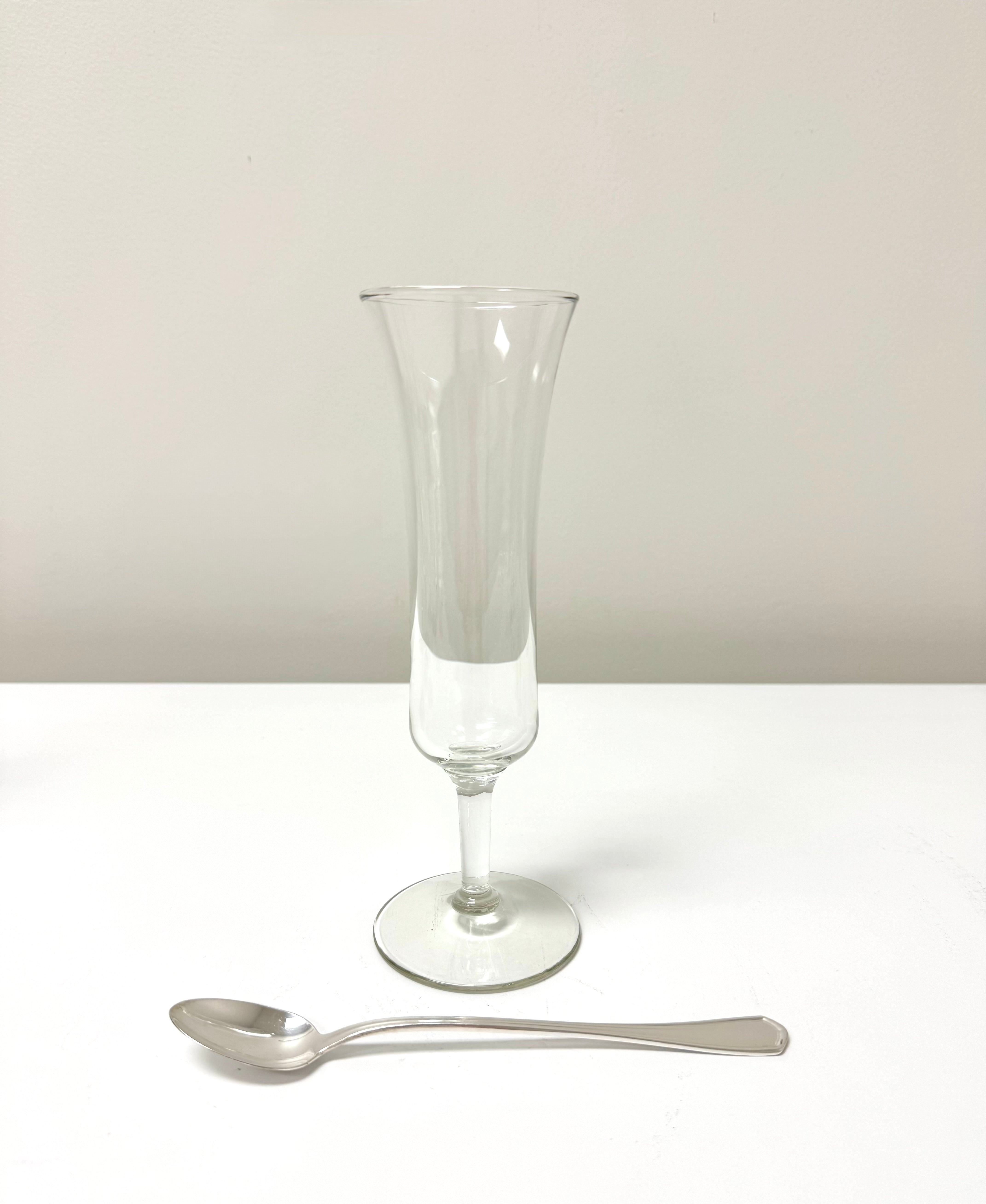 Parfait Glasses with Silver Spoons Set of 6