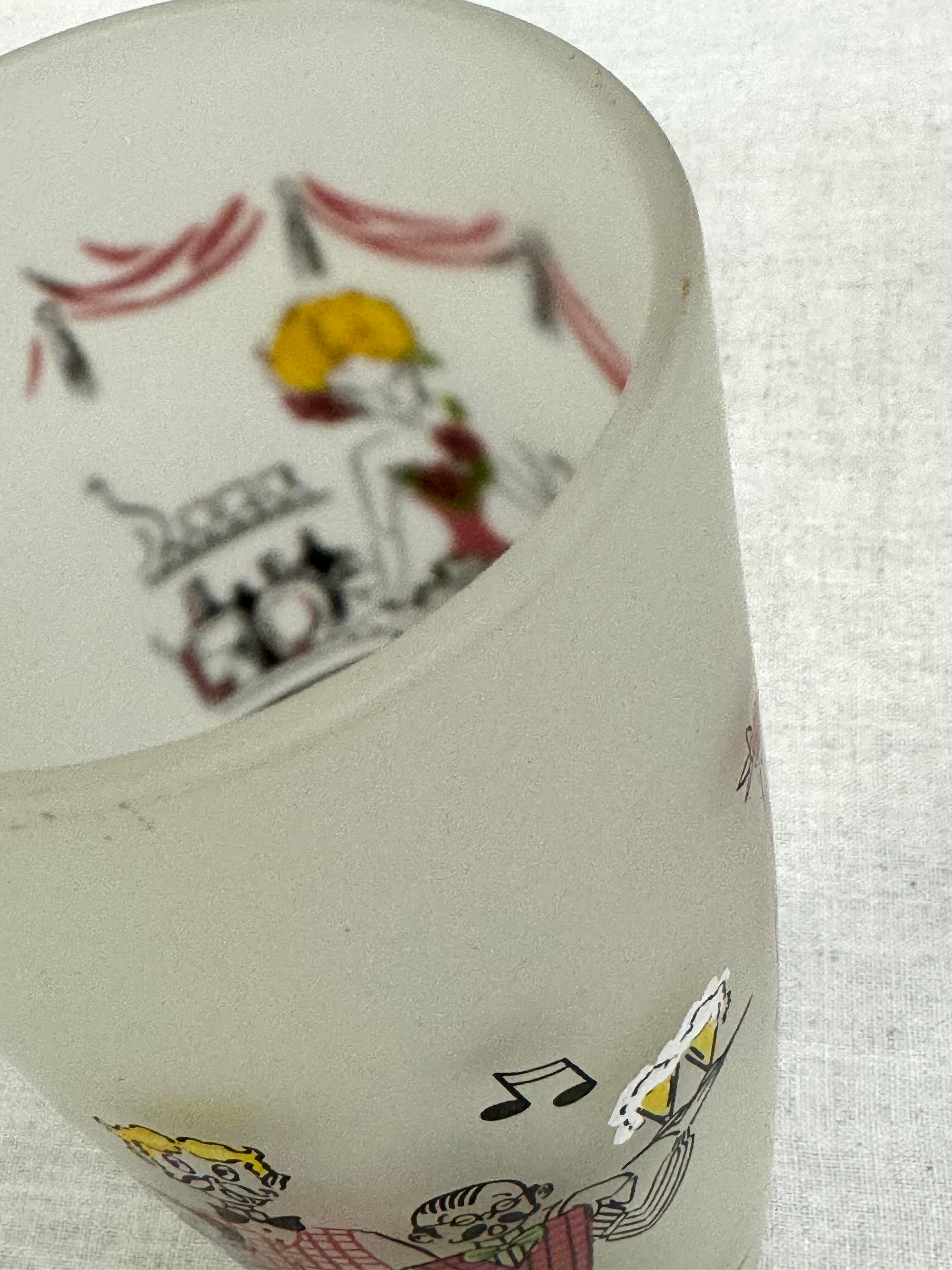 Vintage 'Gay Nineties' Frosted Glass Bar Mixer