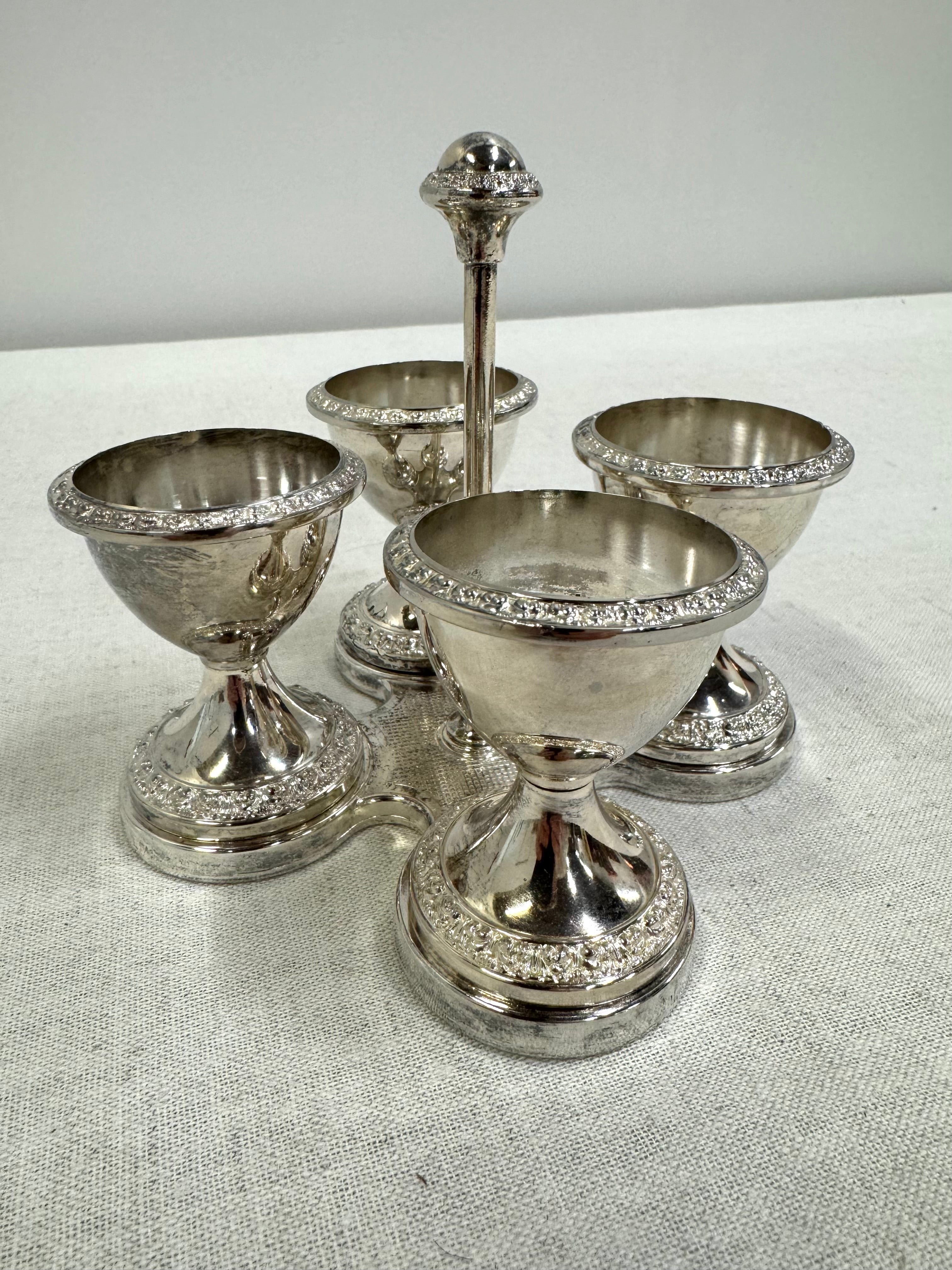 Silverplate Egg Cup Set (non-tarnish)