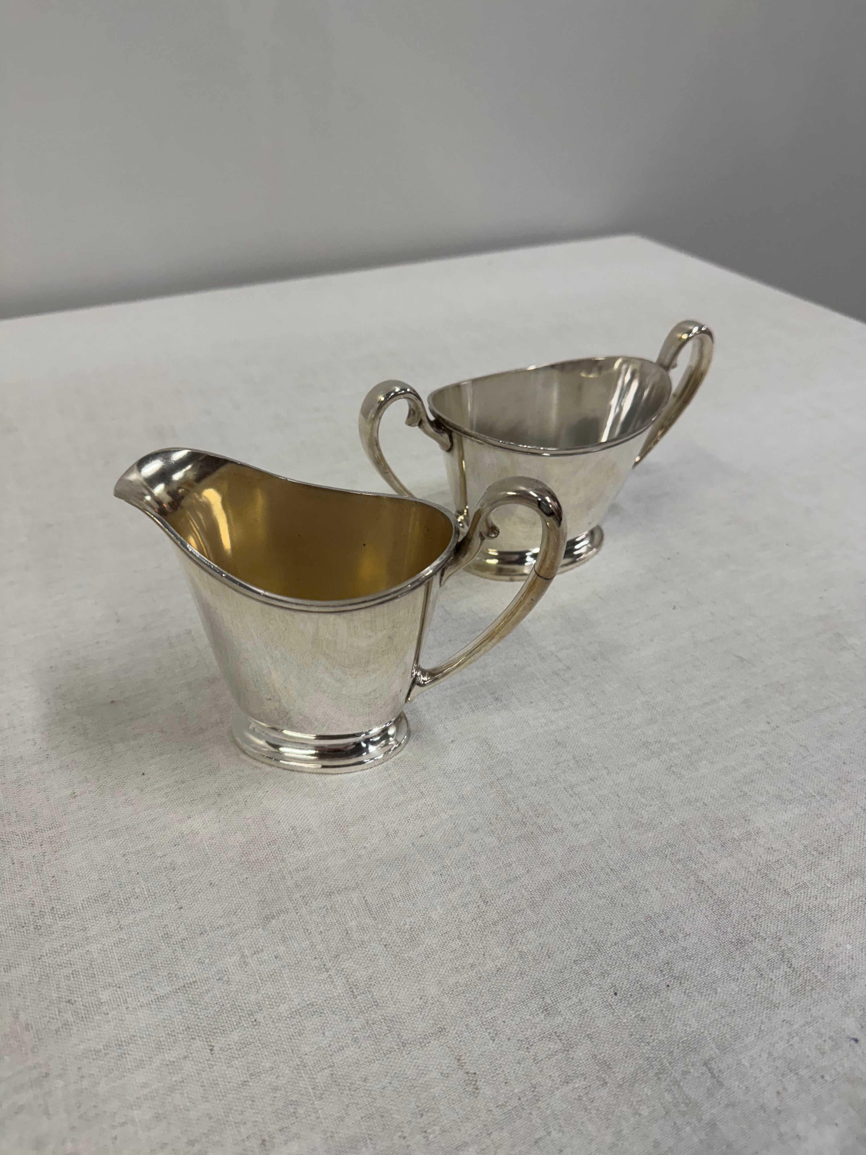 DERBY Silverplate Cream & Sugar Set