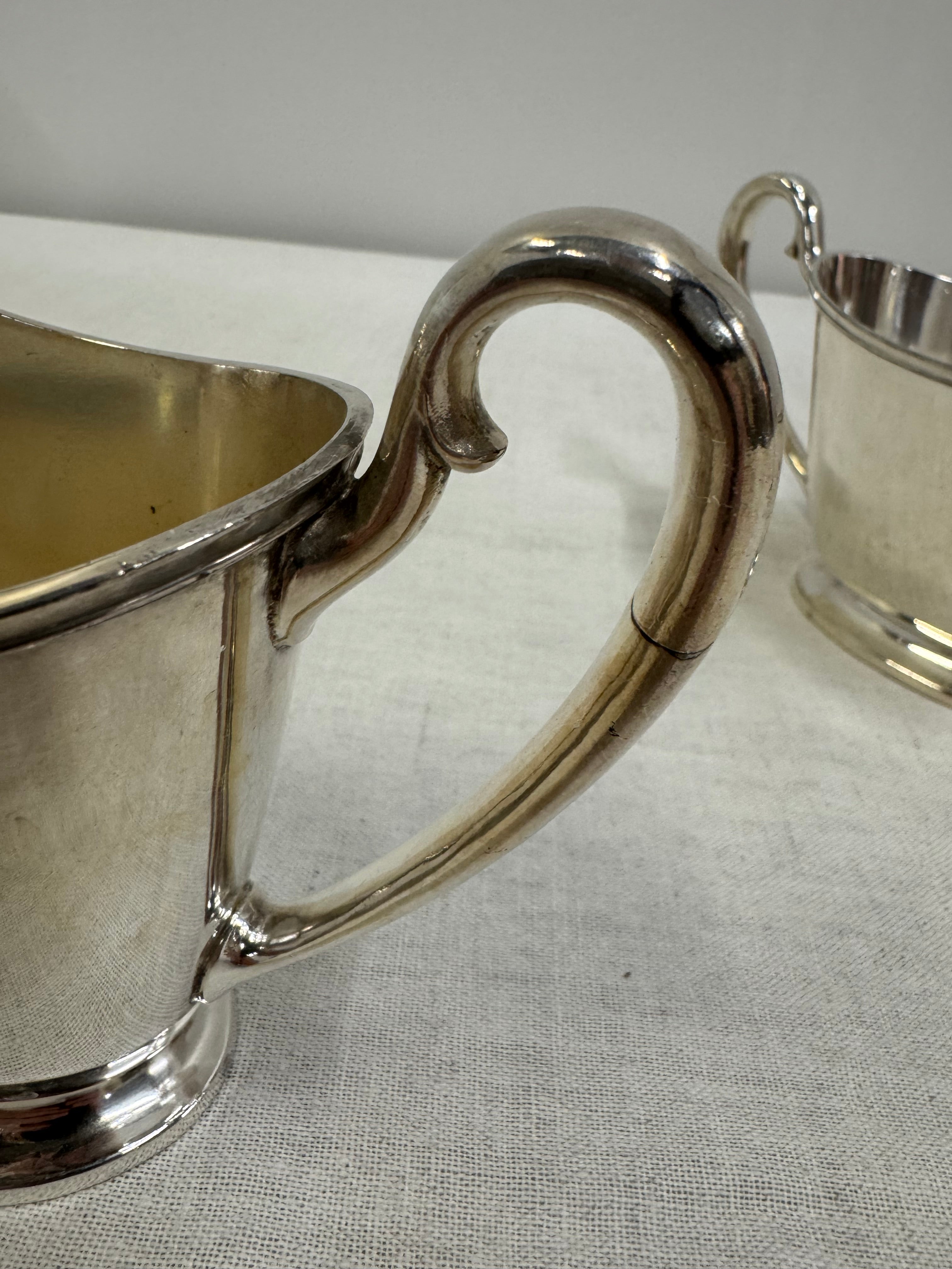 DERBY Silverplate Cream & Sugar Set