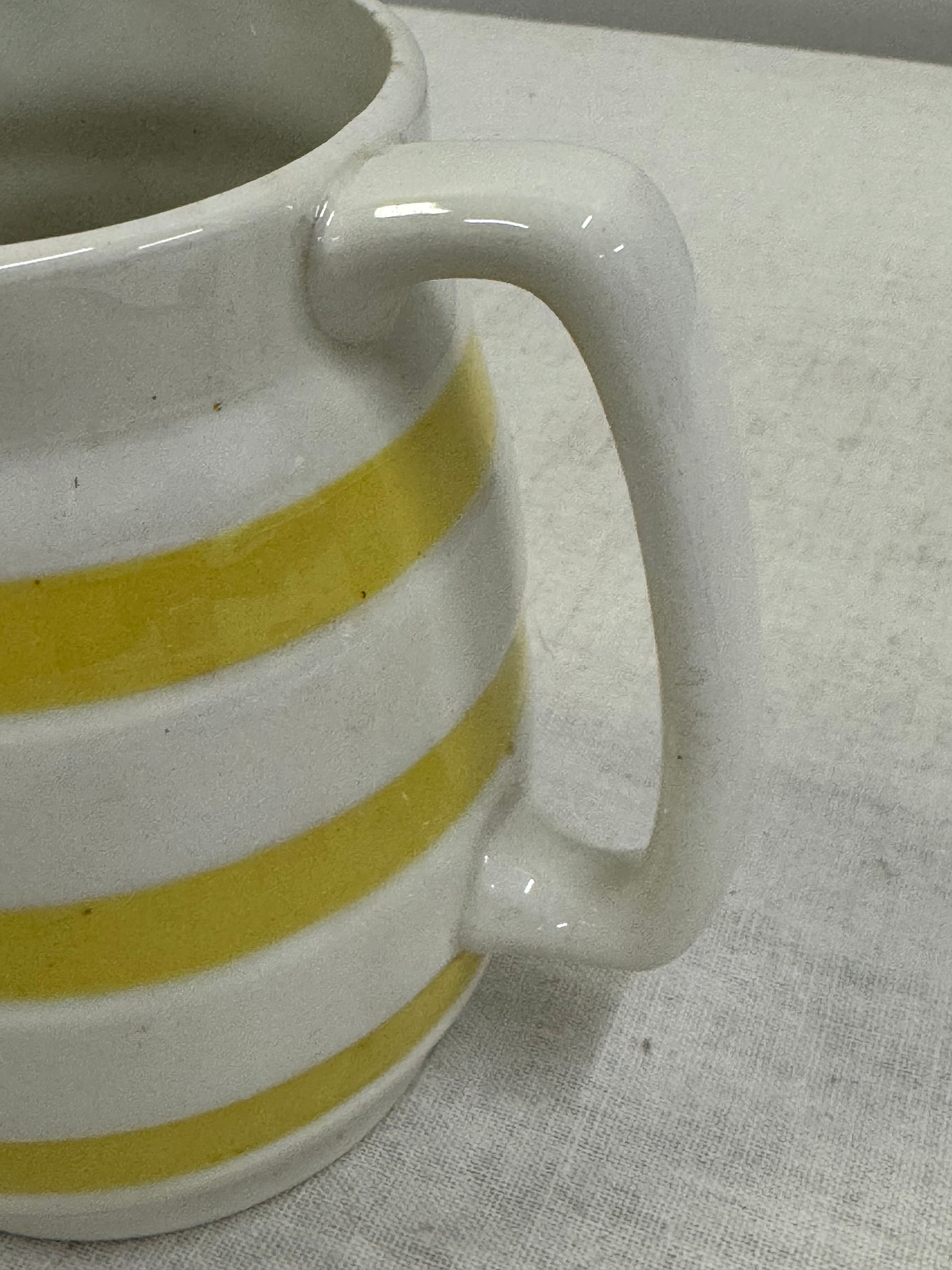 'Colleen' Yellow Striped Small Pitcher
