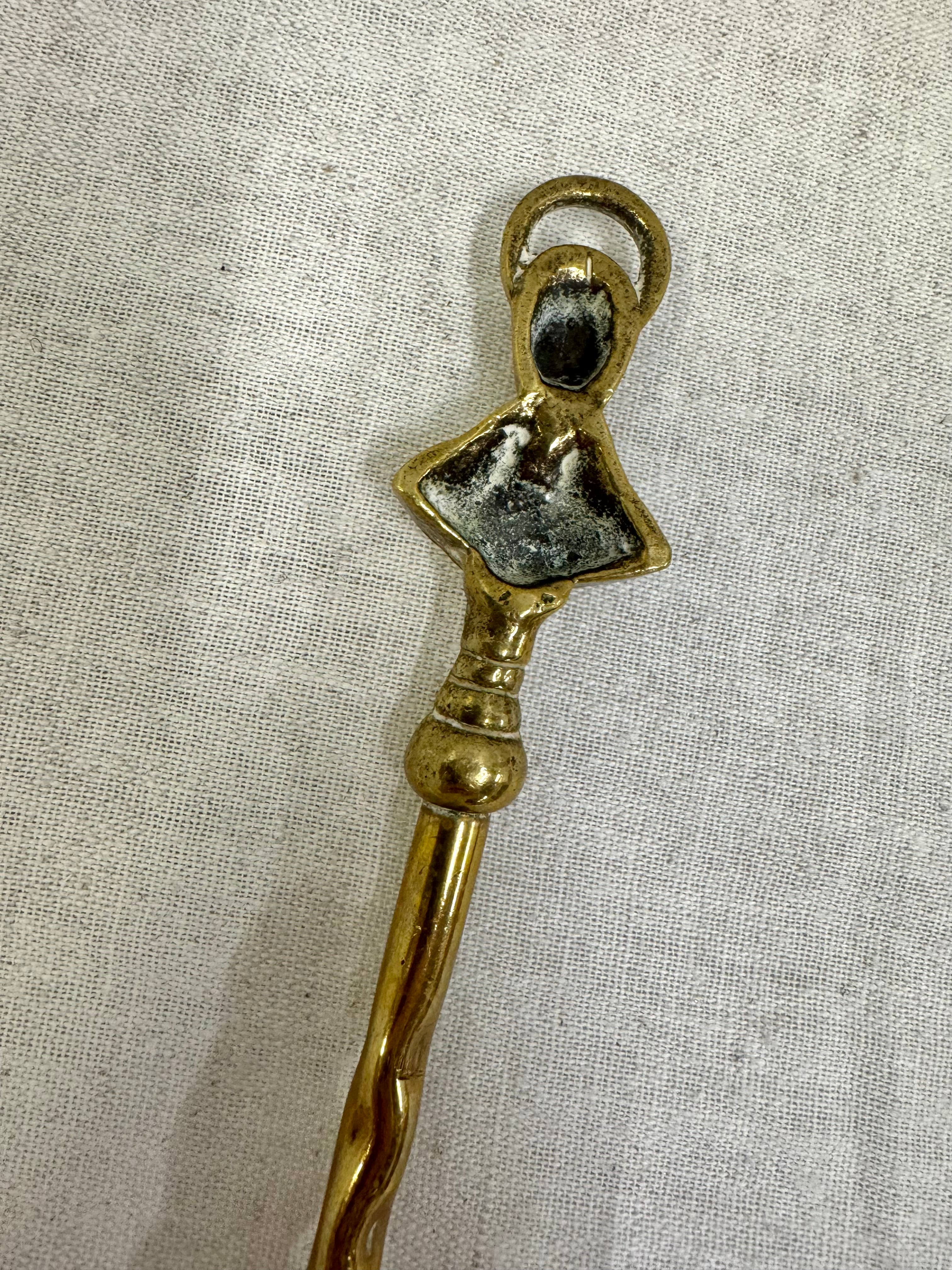 Vintage Aged Brass Gentleman Grill Fork