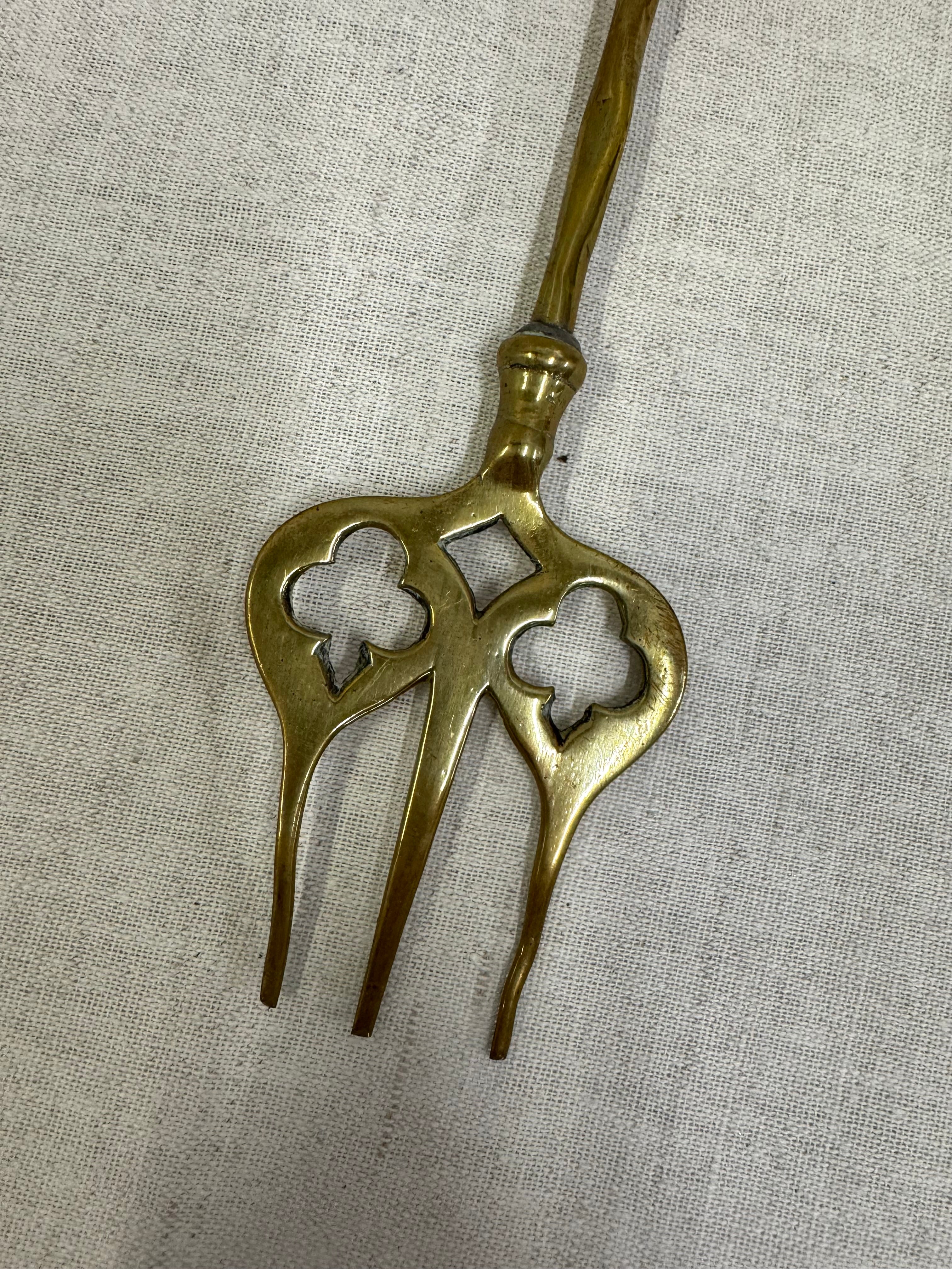 Vintage Aged Brass Imp Grill Fork