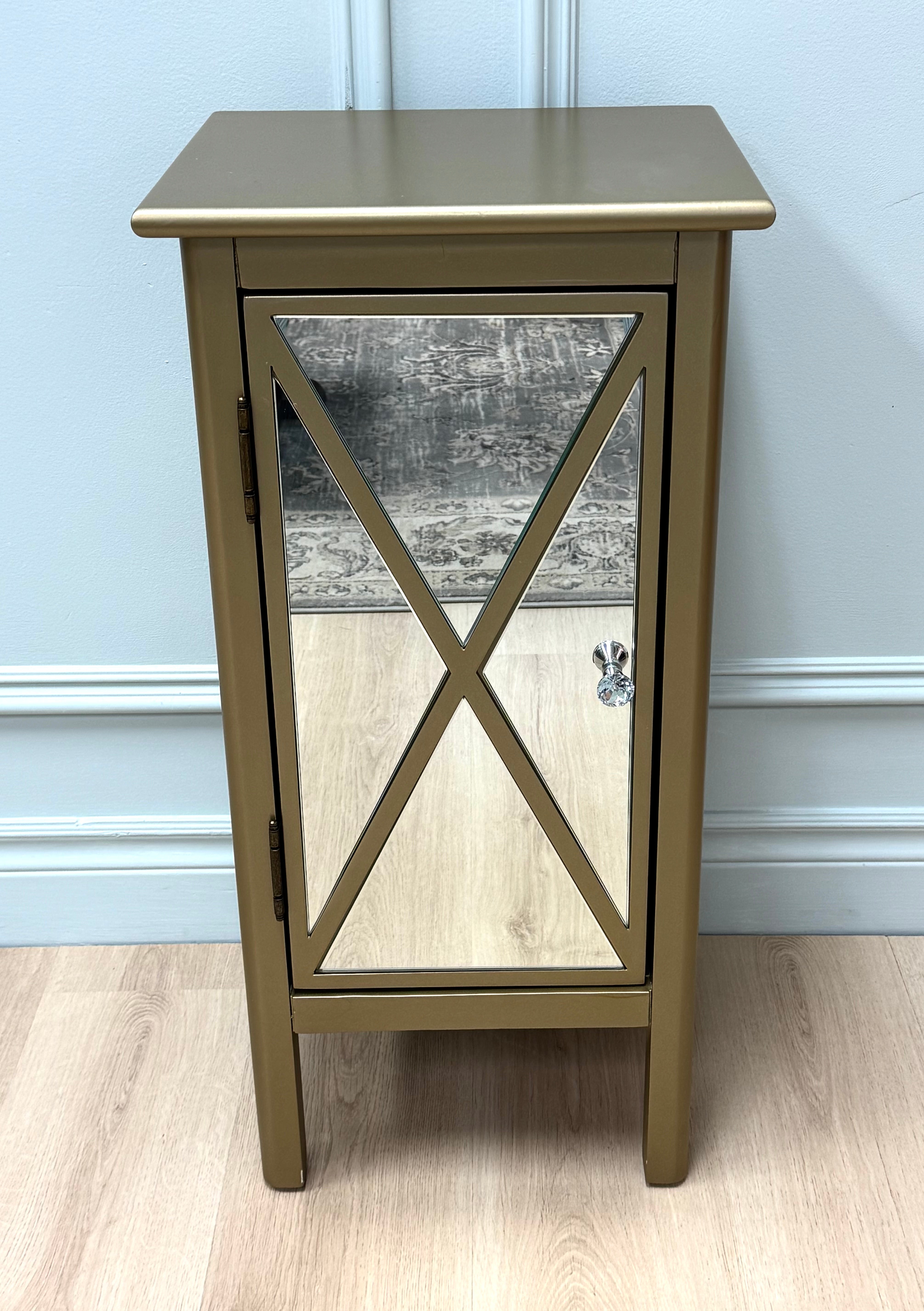 Champagne Gold Mirrored Cabinet