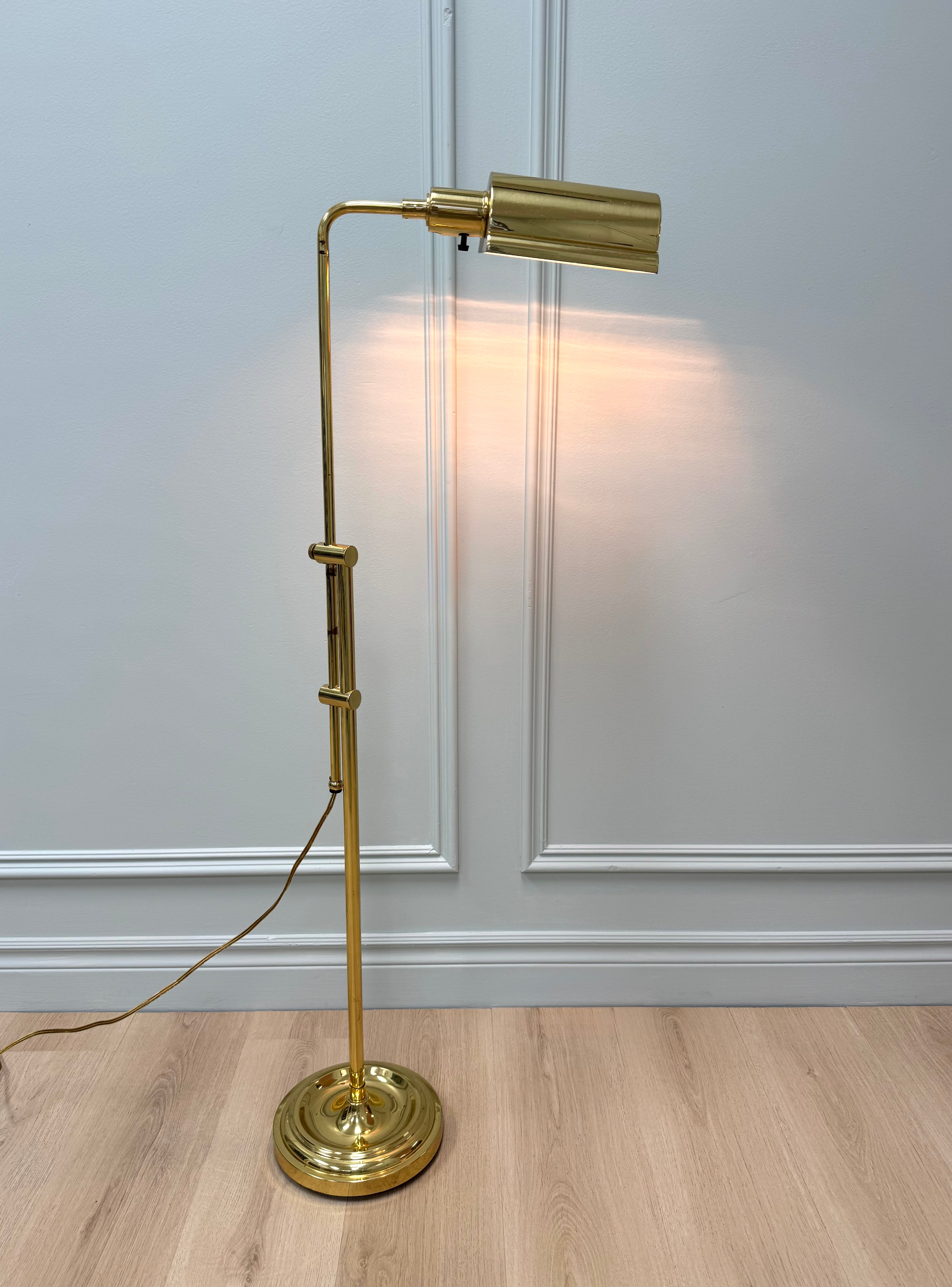 Polished Brass Pharmacy Floor Lamp