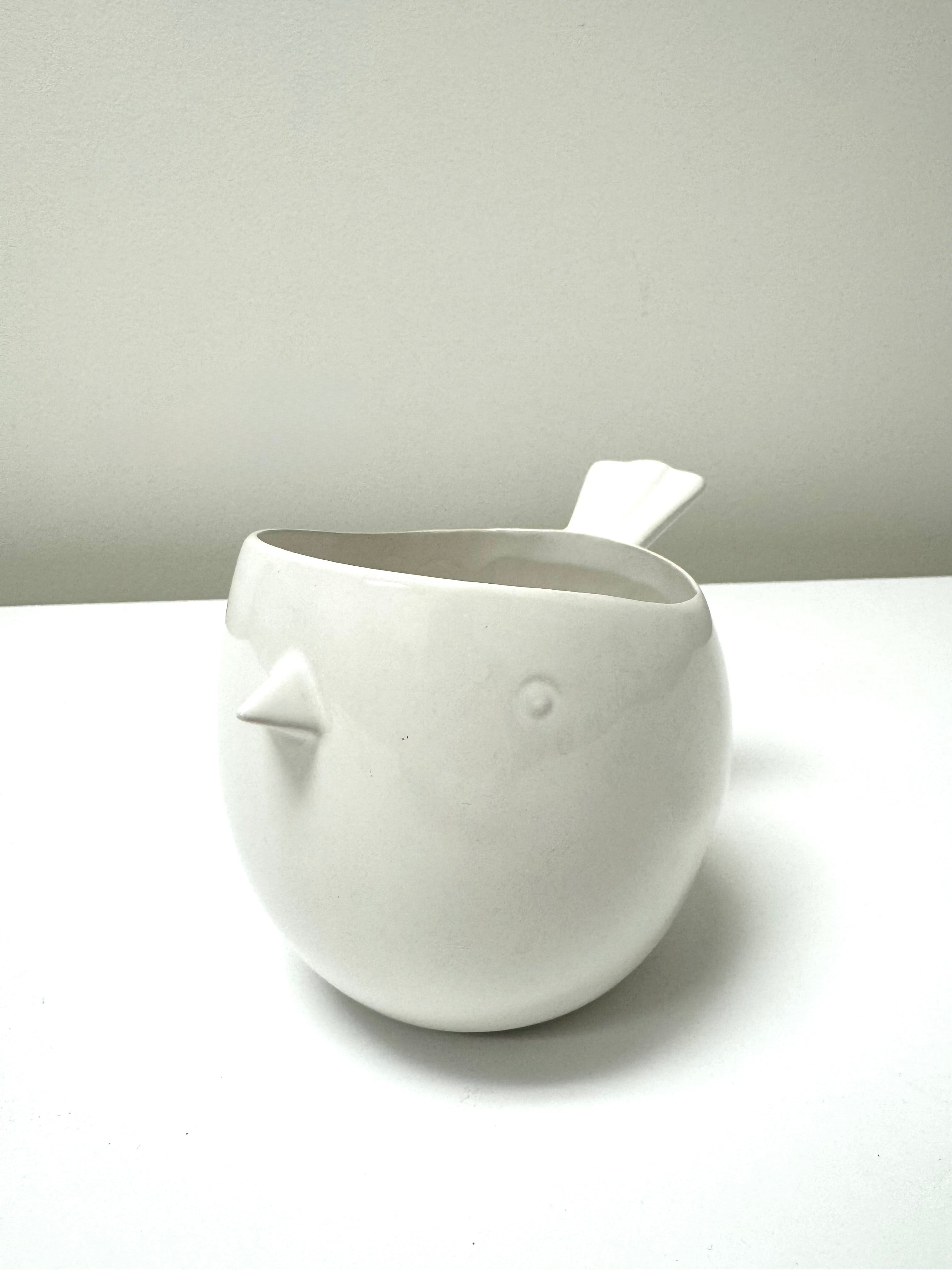 White Ceramic Chick Planter