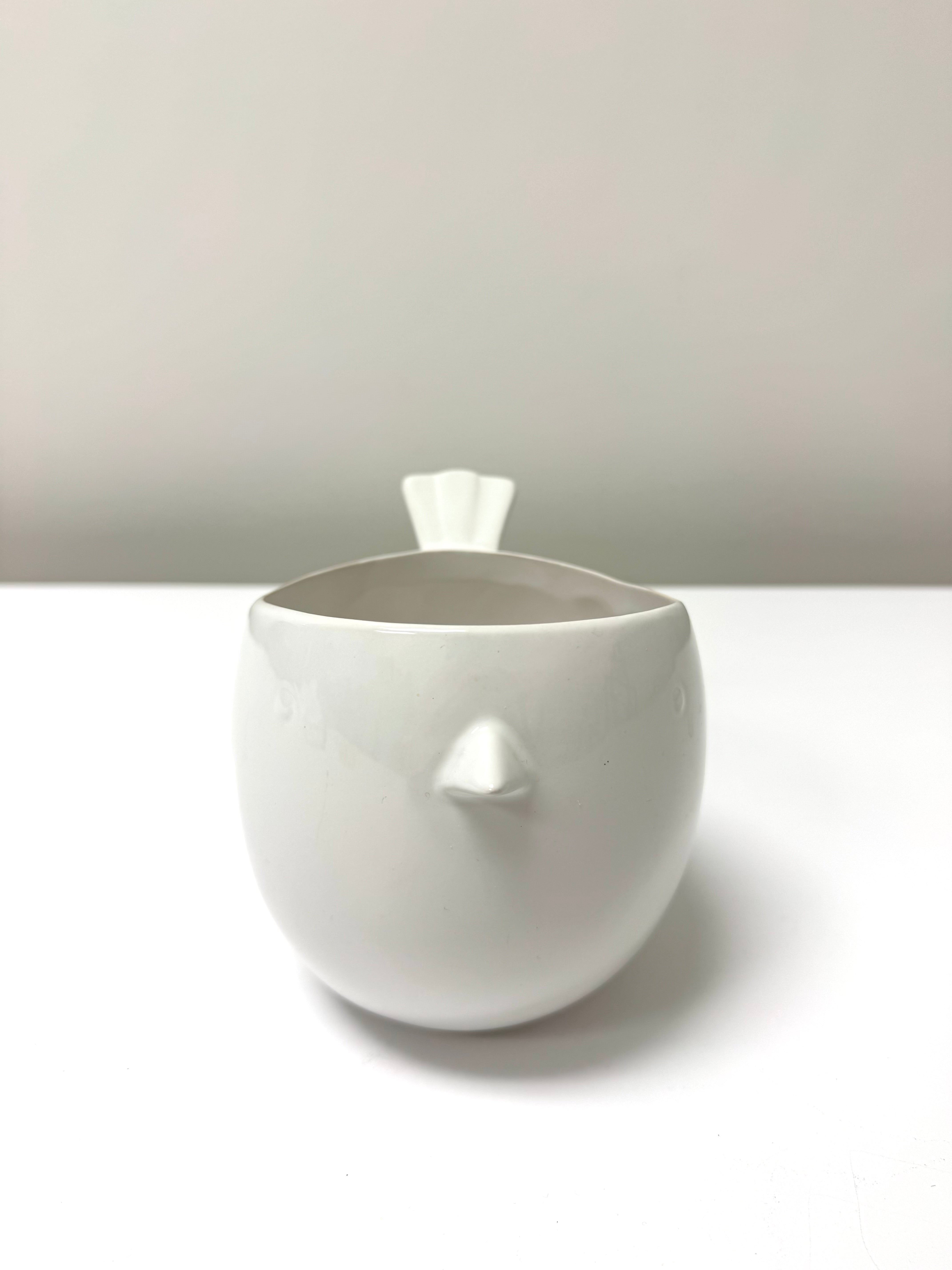 White Ceramic Chick Planter