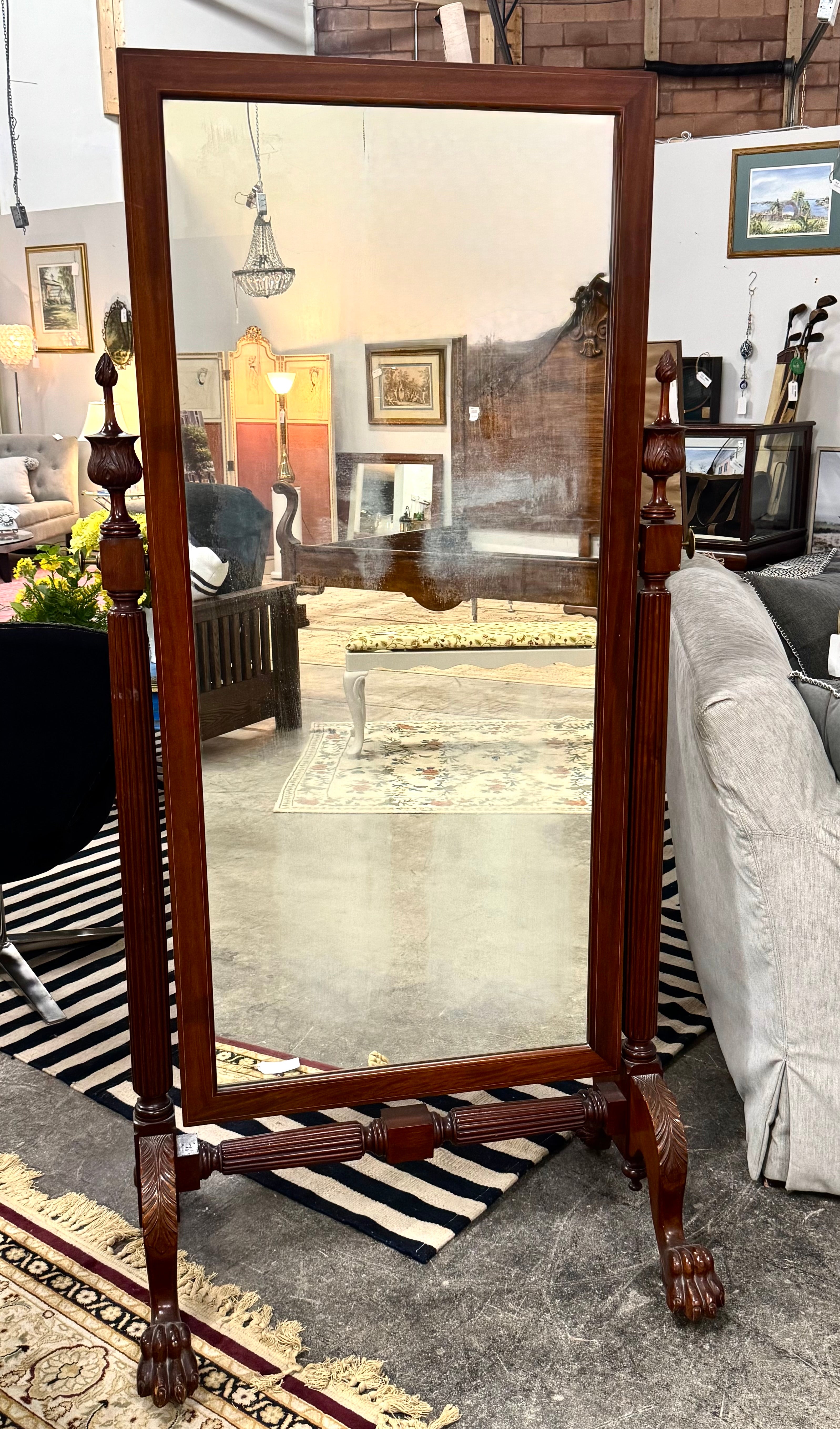 Antique Georgian Cheval Mirror