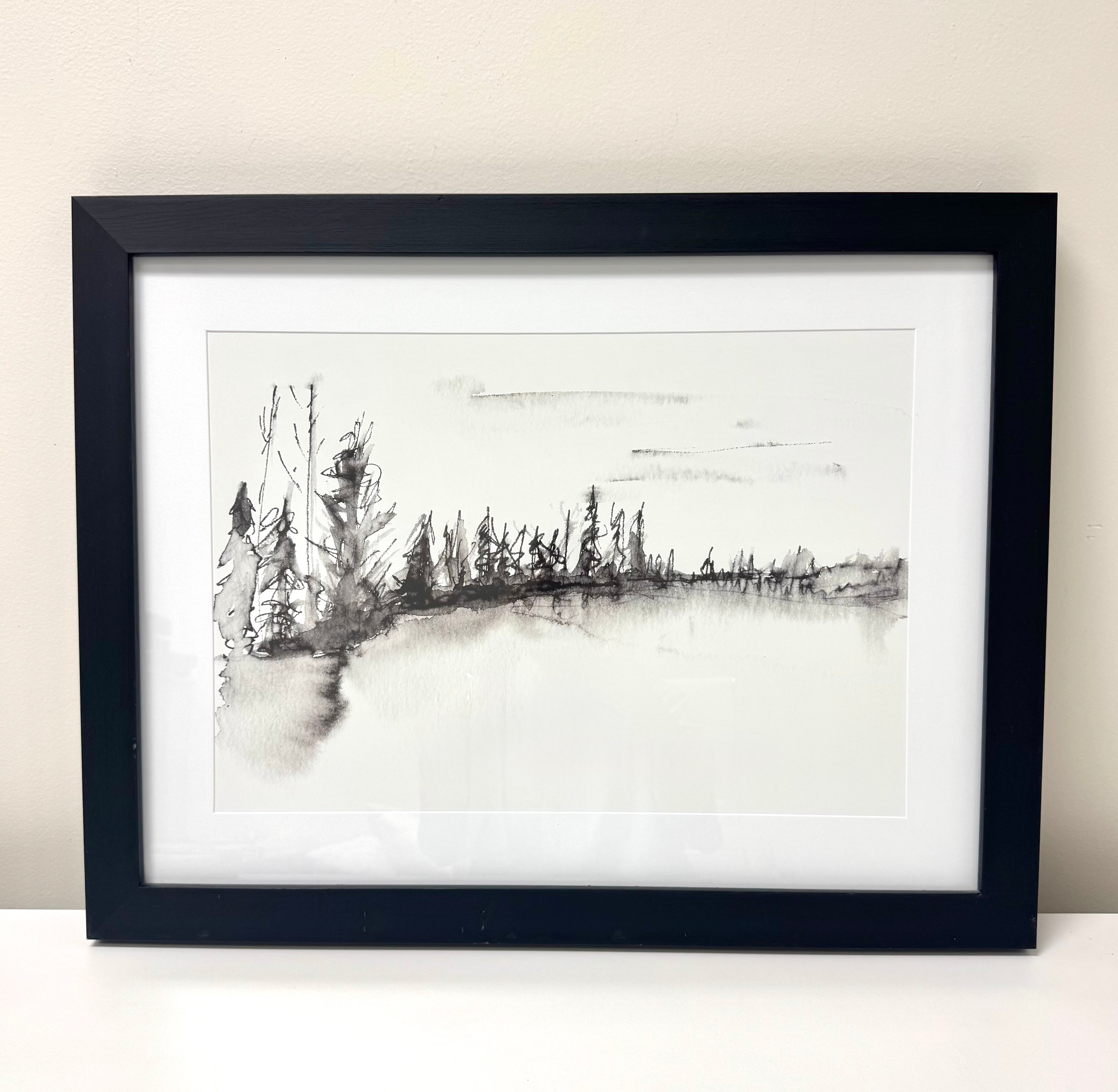 'Abstract Lake Landscape' Print
