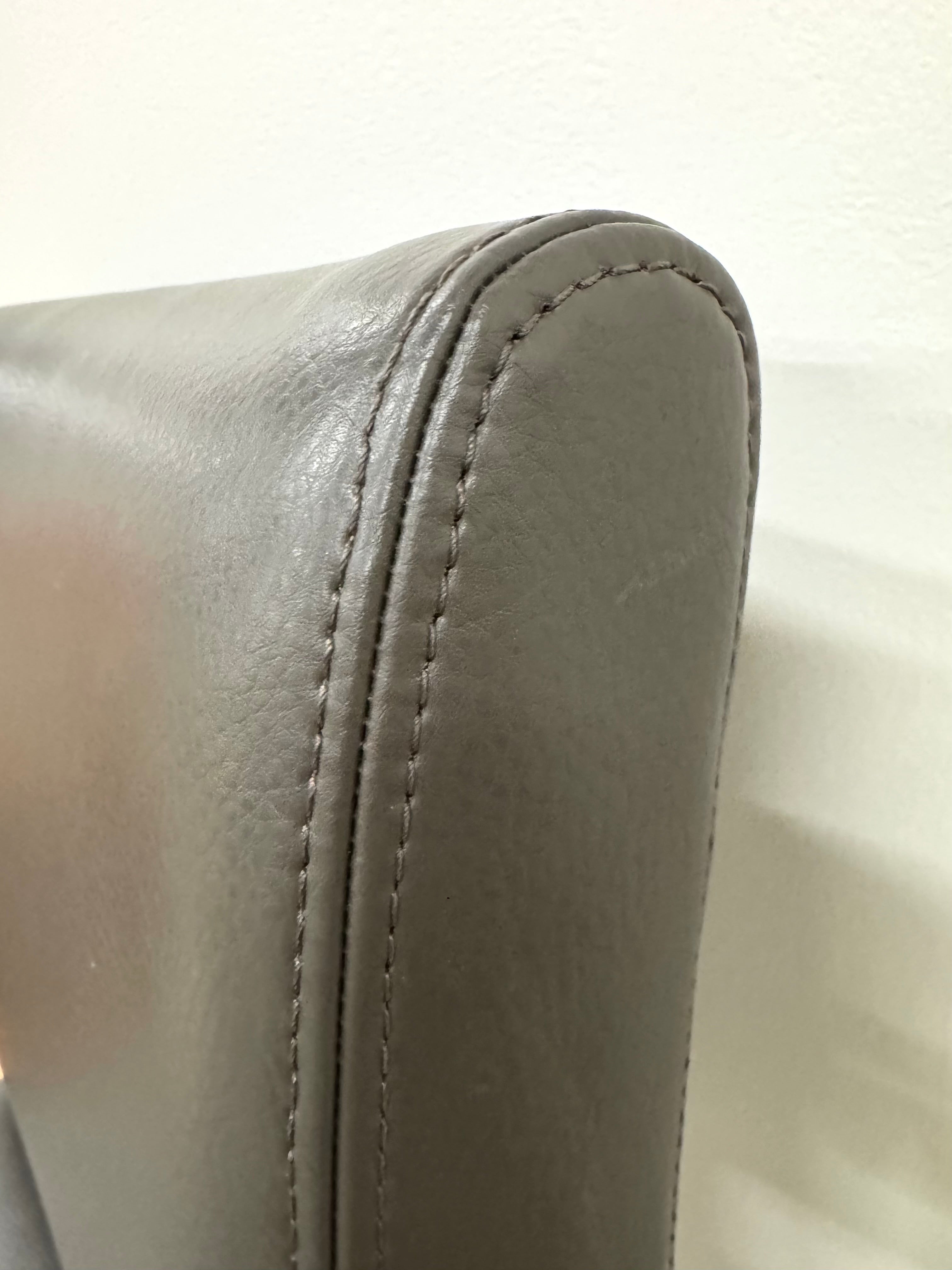 CRATE & BARREL 'Lowe' Leather Counter Stools Set of 2