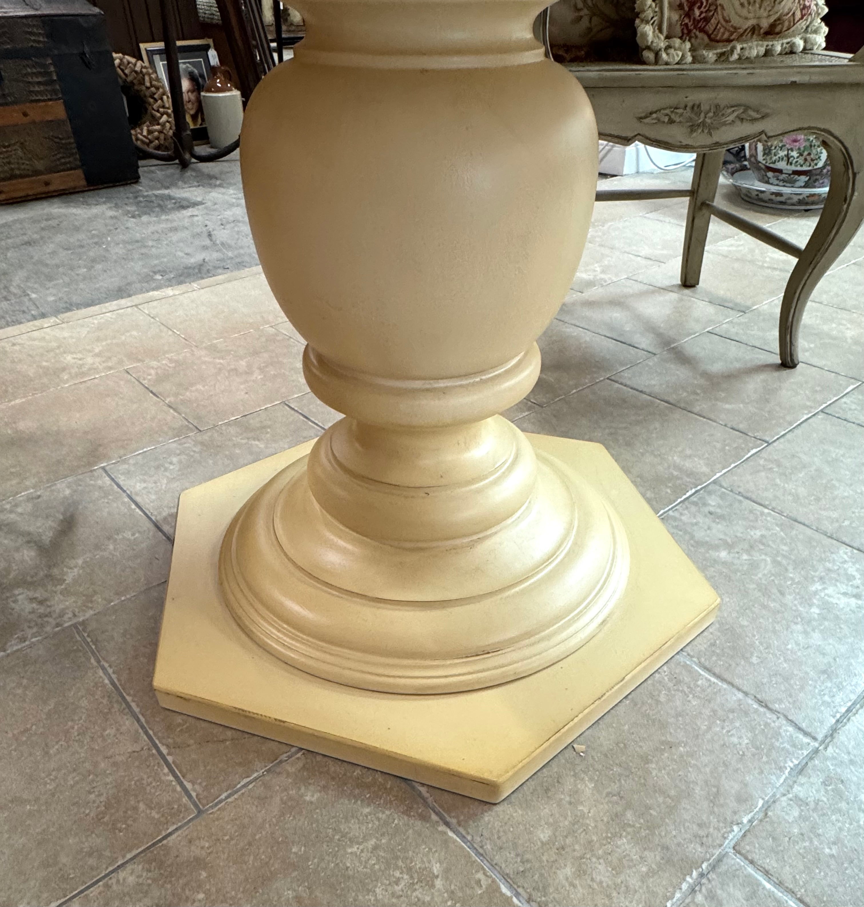 Cornsilk Ivory 54" Dining Table with 18" Leaf