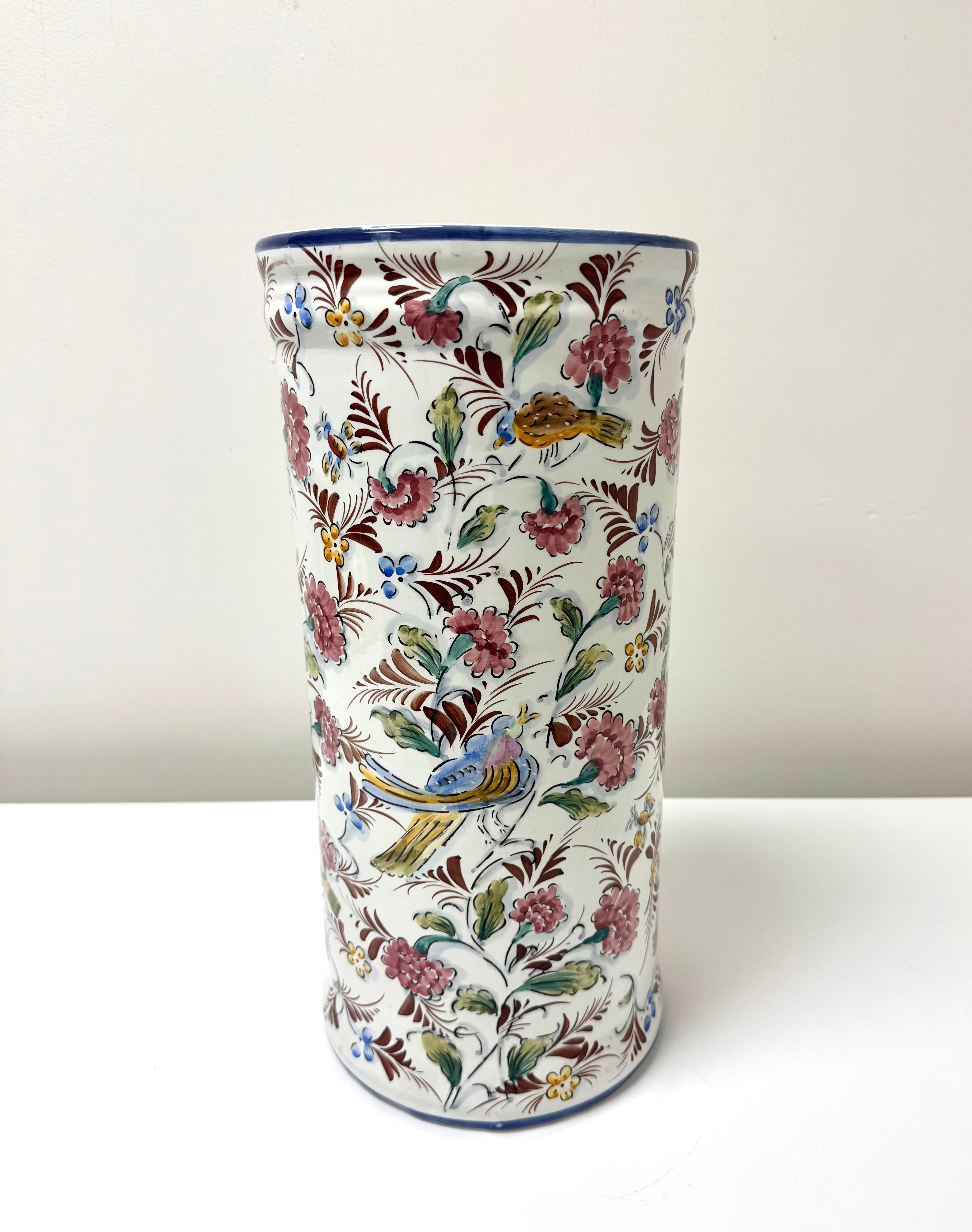 Floral Porcelain Umbrella Stand