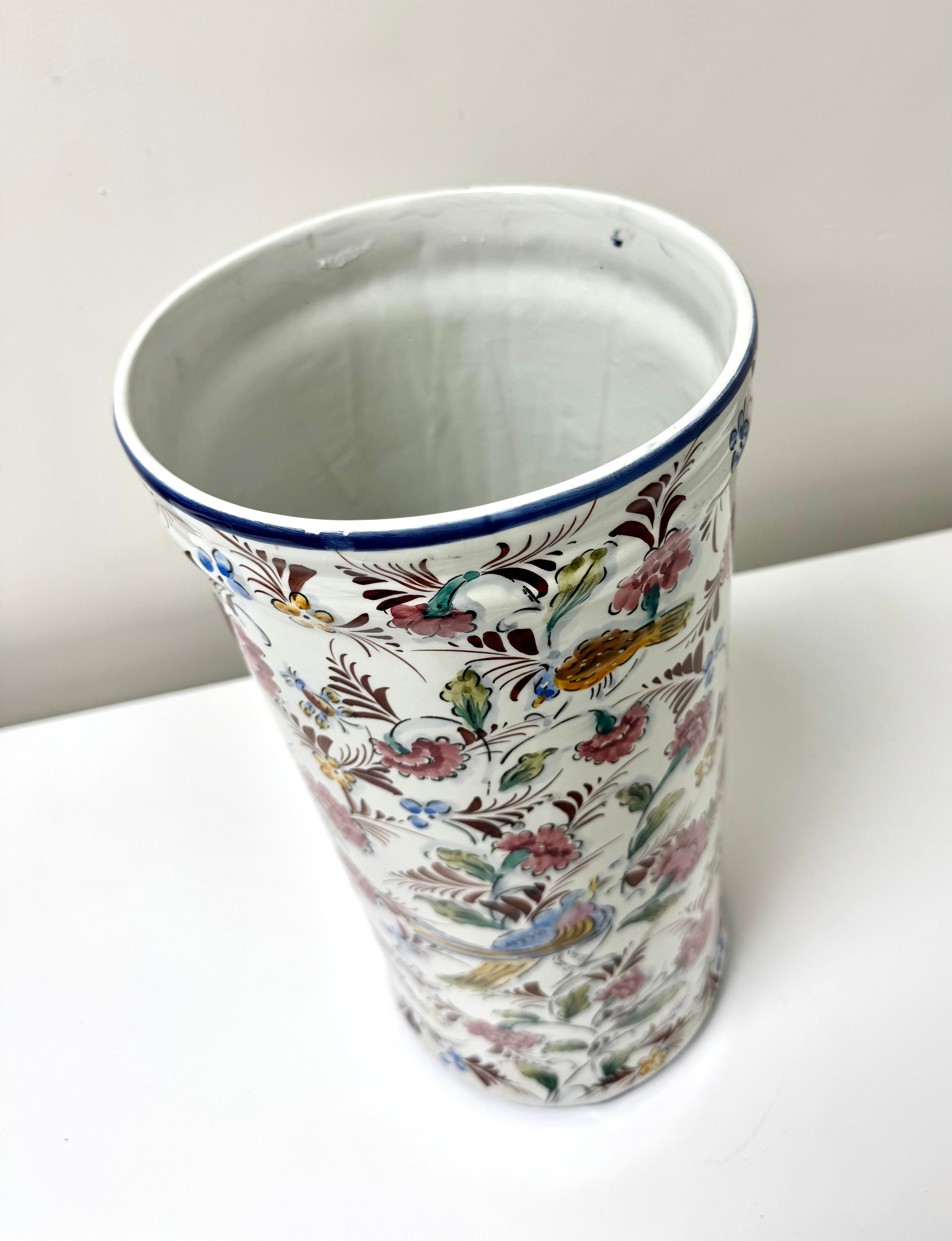 Floral Porcelain Umbrella Stand