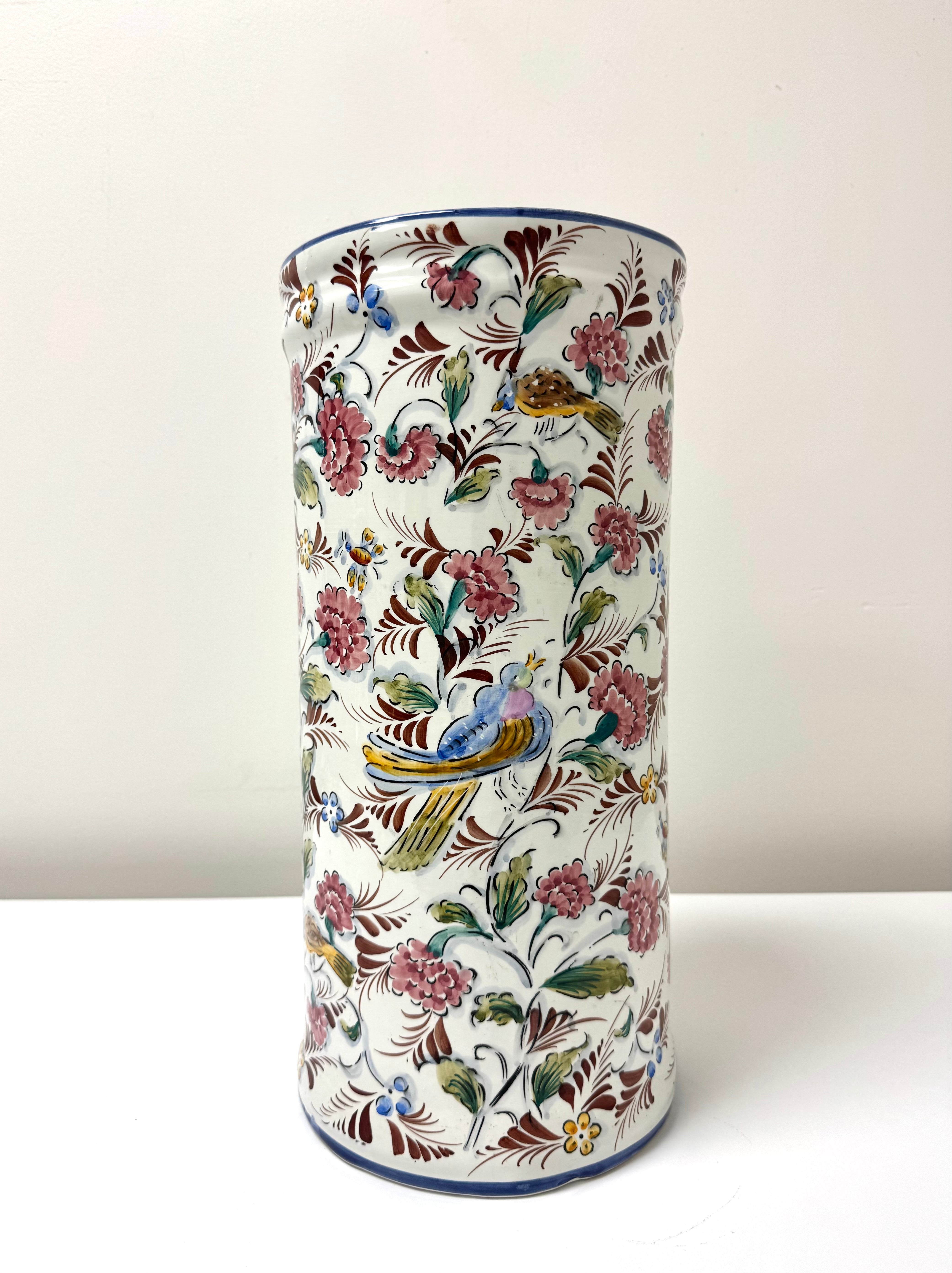 Floral Porcelain Umbrella Stand
