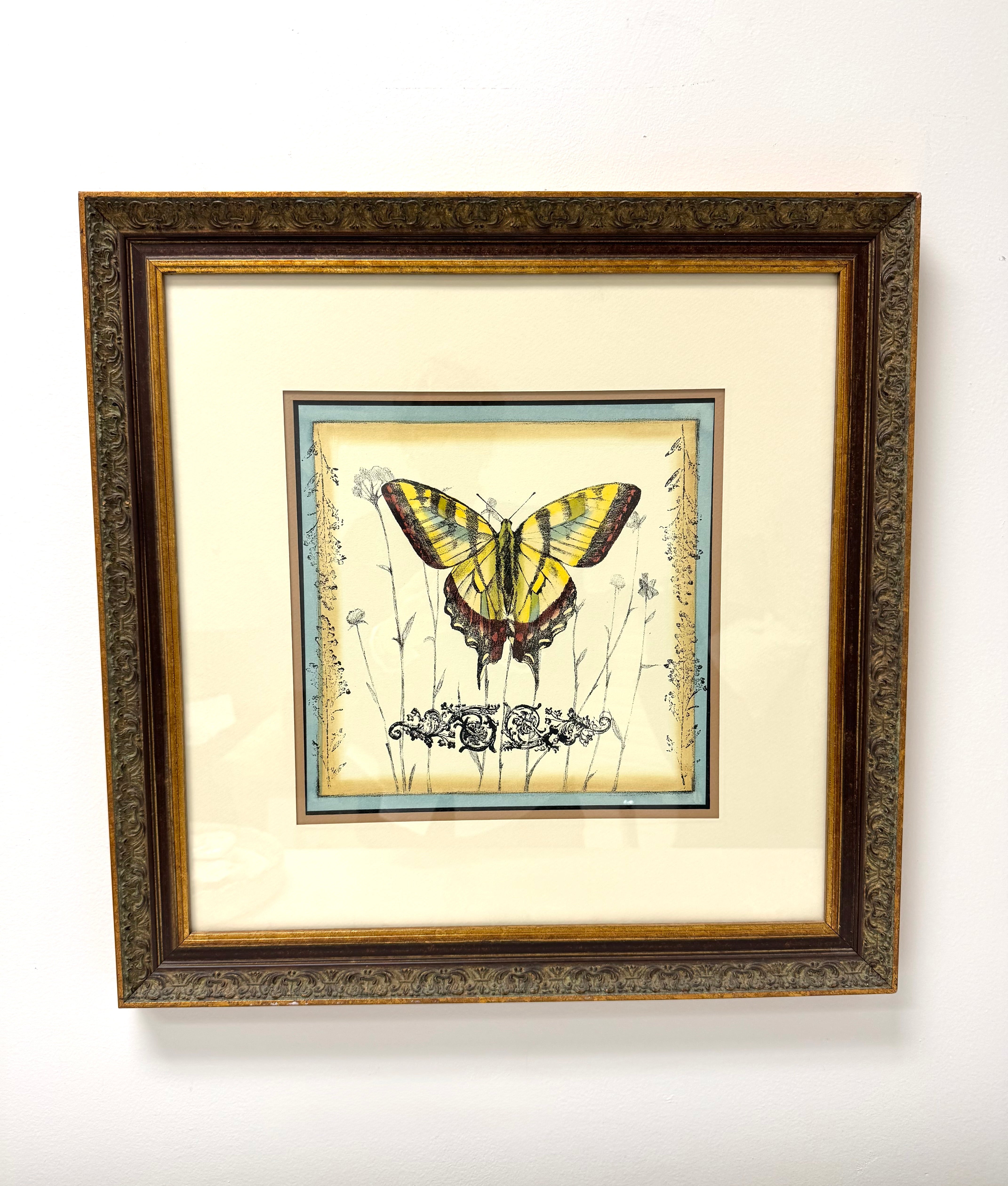 'Butterfly and Wildflowers II' Print