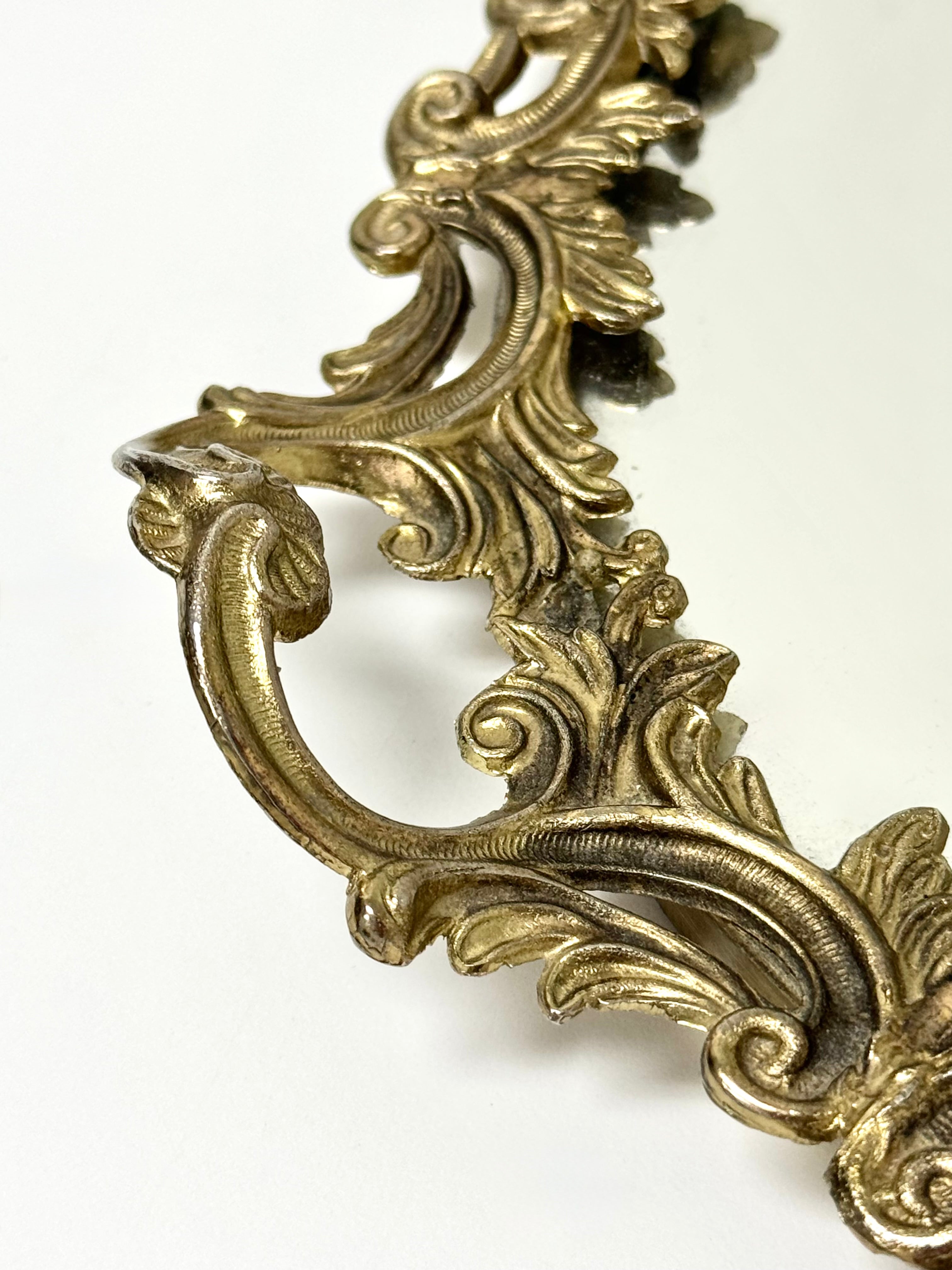Vintage Rococo Revival Brass Vanity Tray