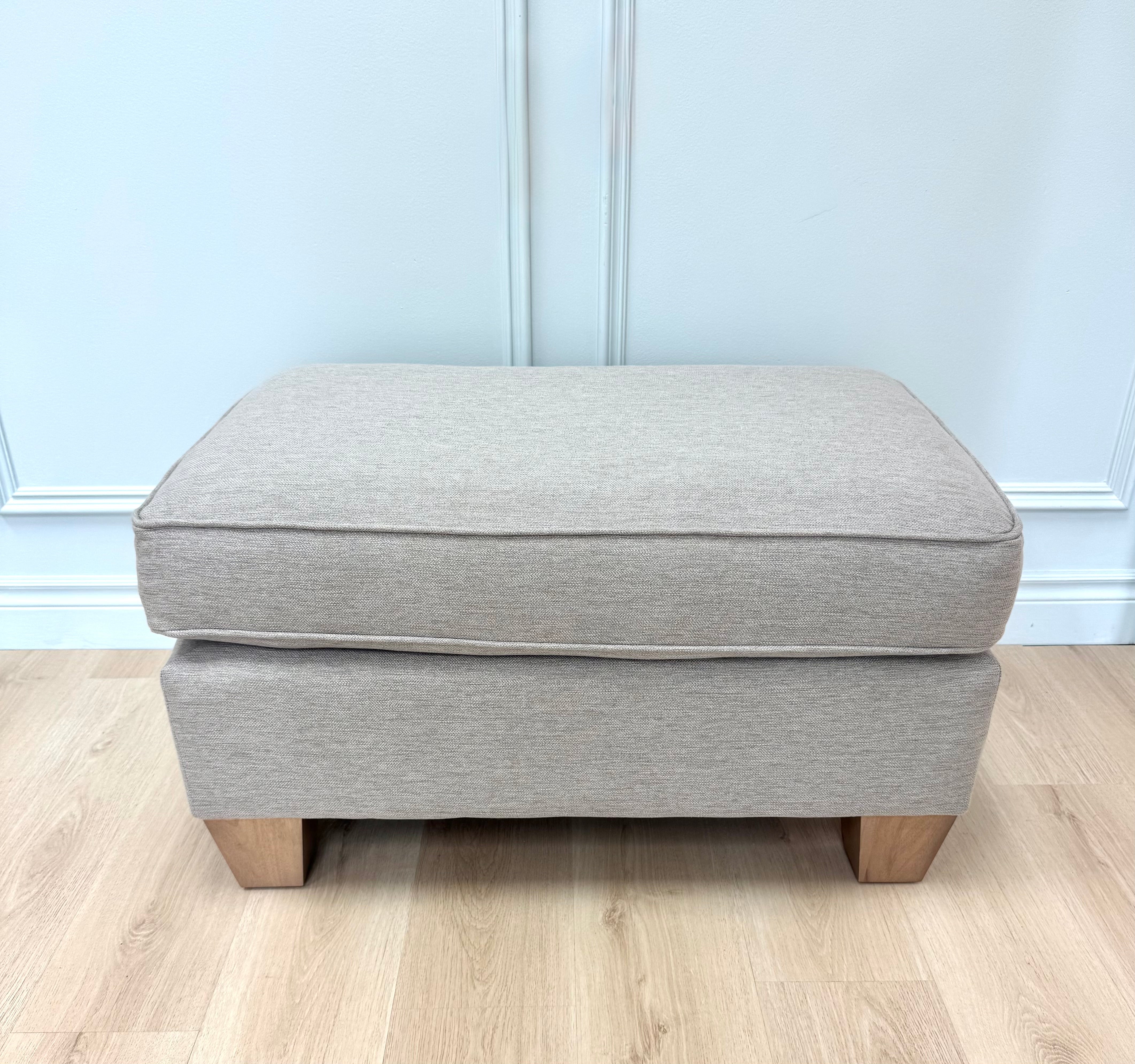 Dove Gray Bench Ottoman