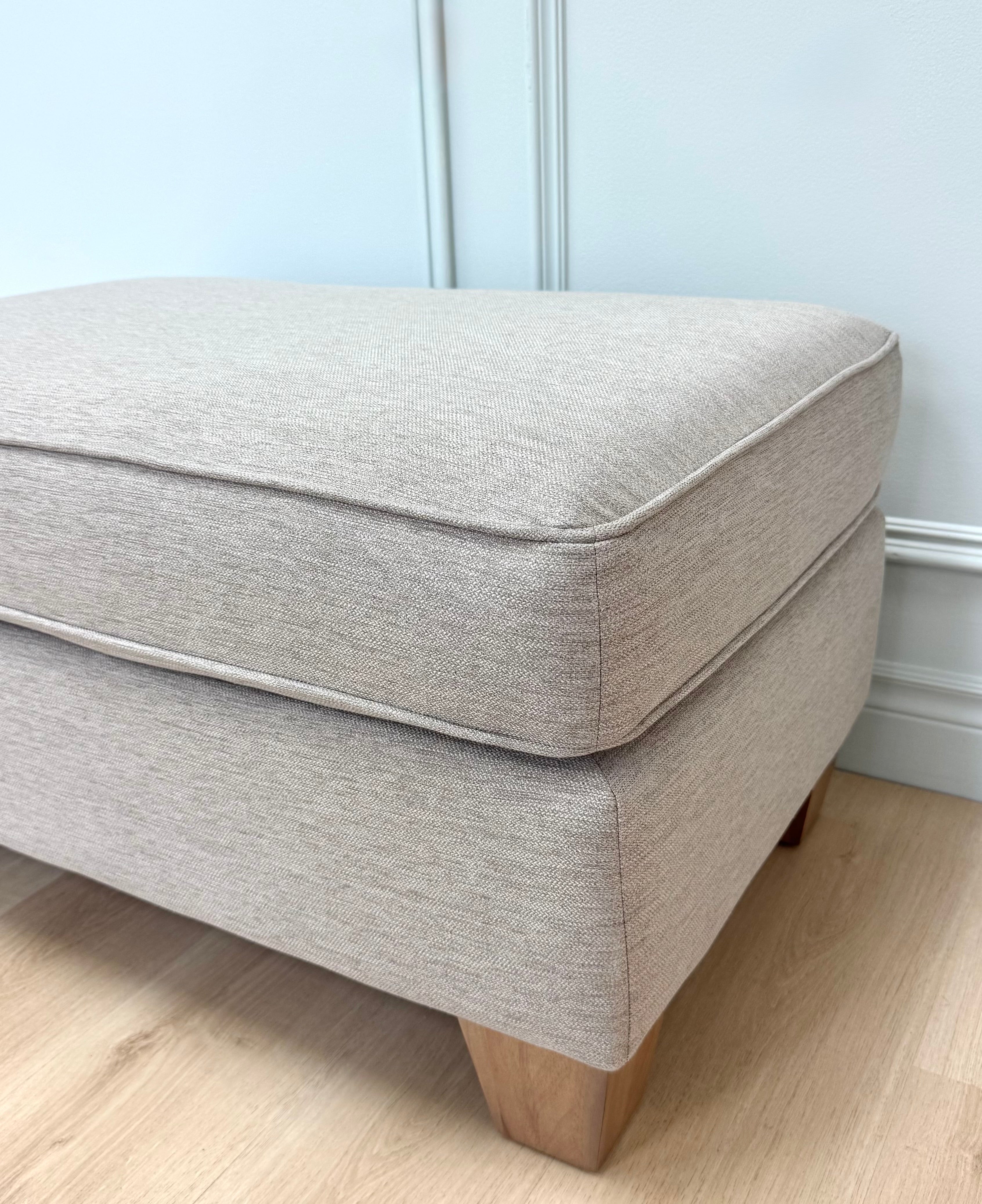 Dove Gray Bench Ottoman