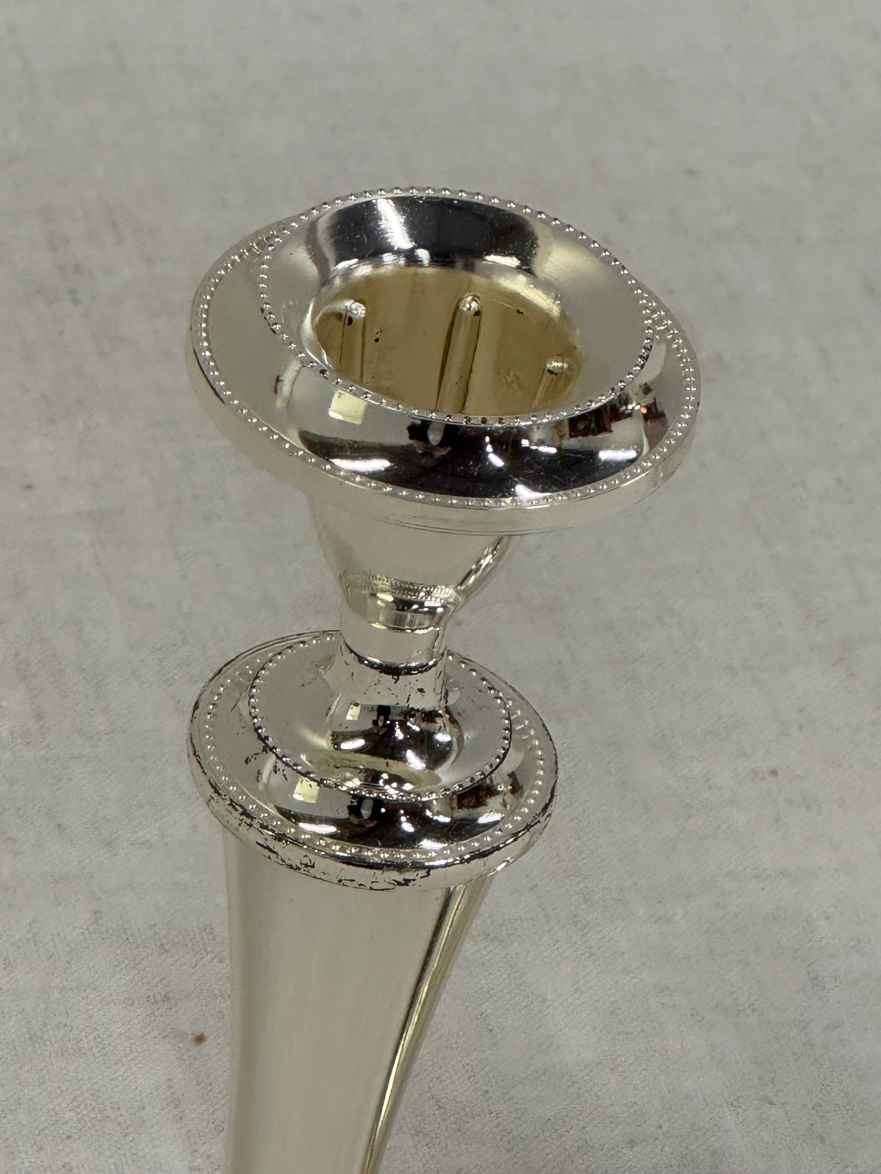 Silverplate Candle Holders Set of 2 (non-tarnish)