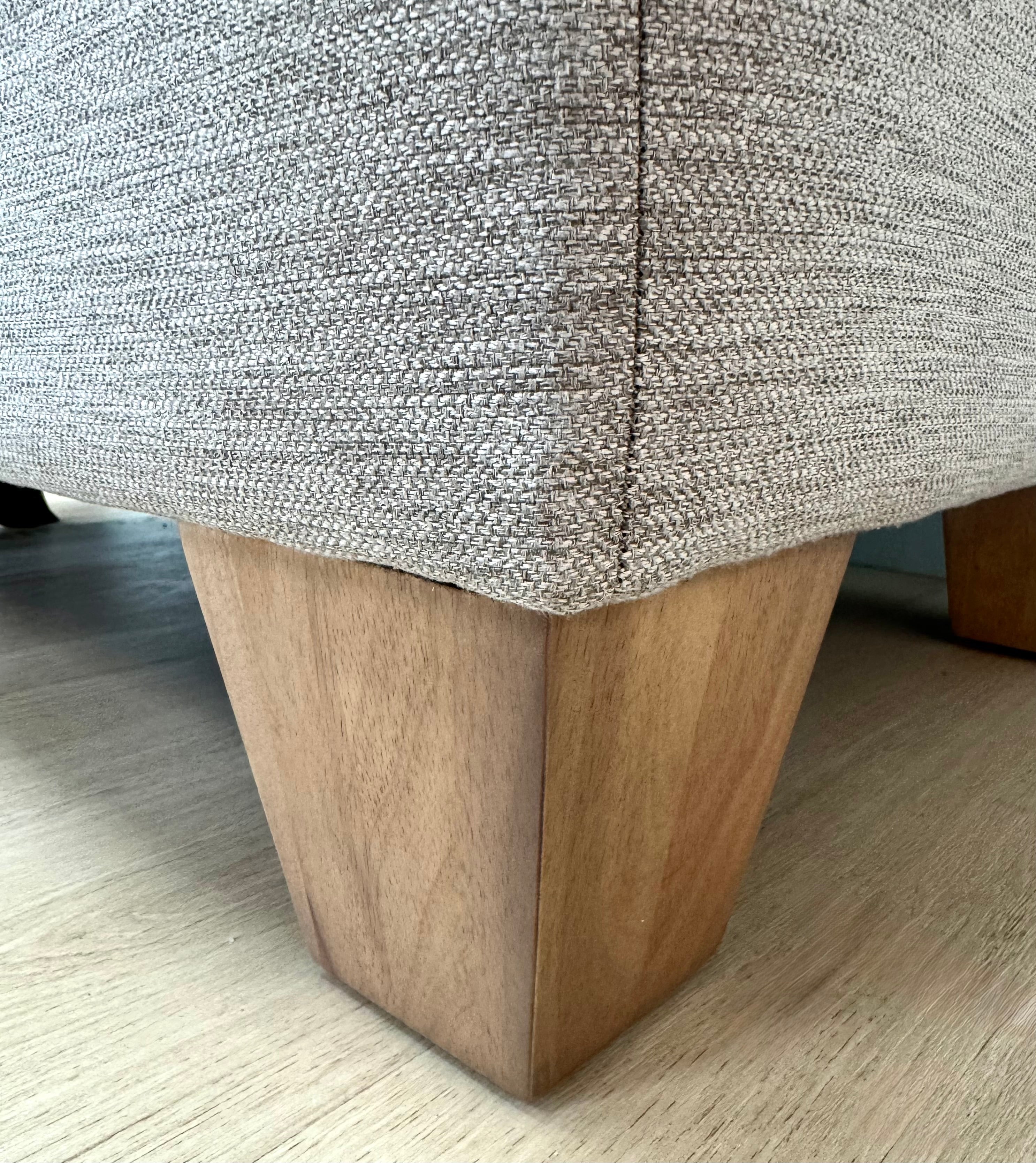 Dove Gray Bench Ottoman