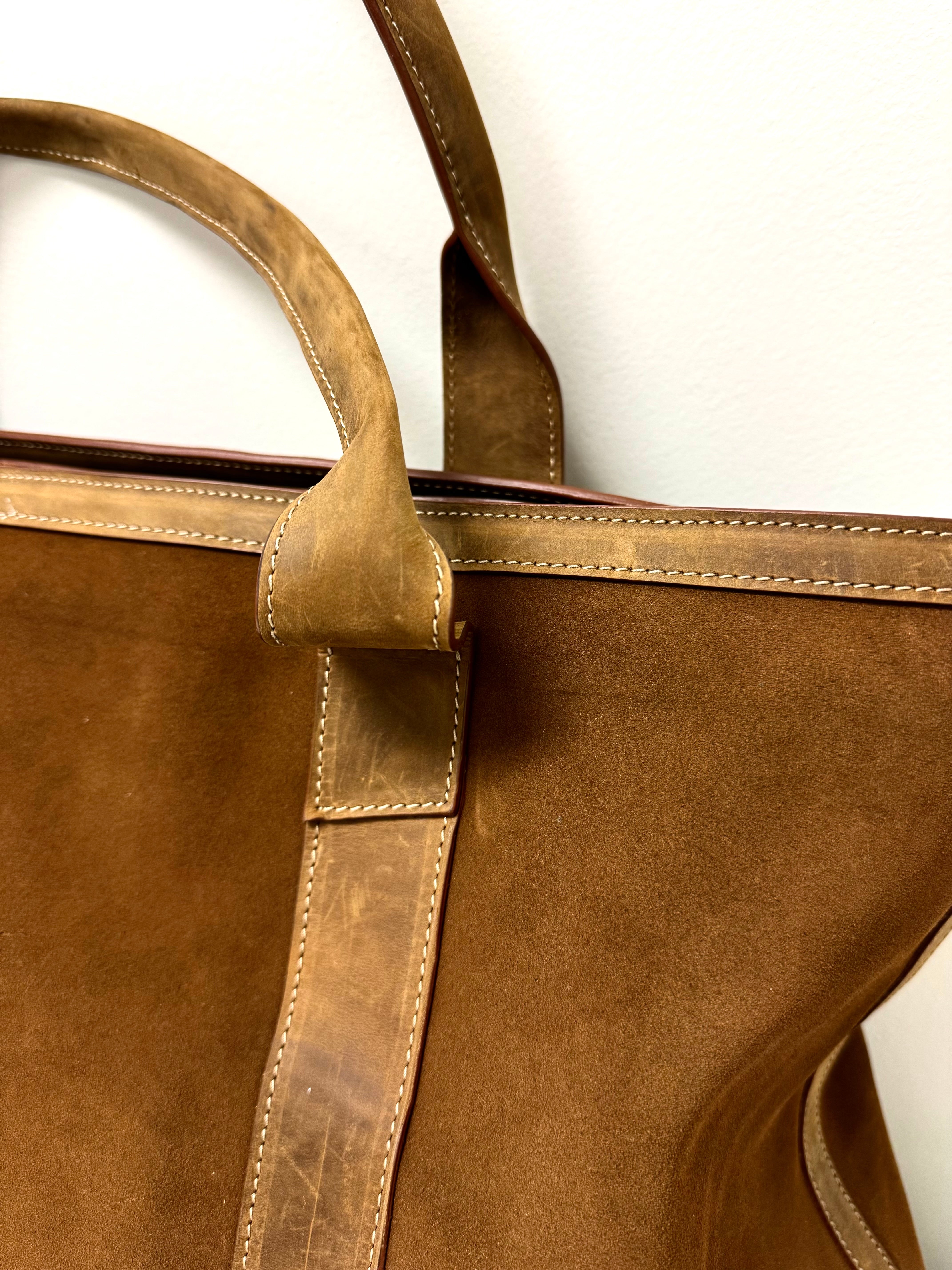 Coffee Suede Travel Tote