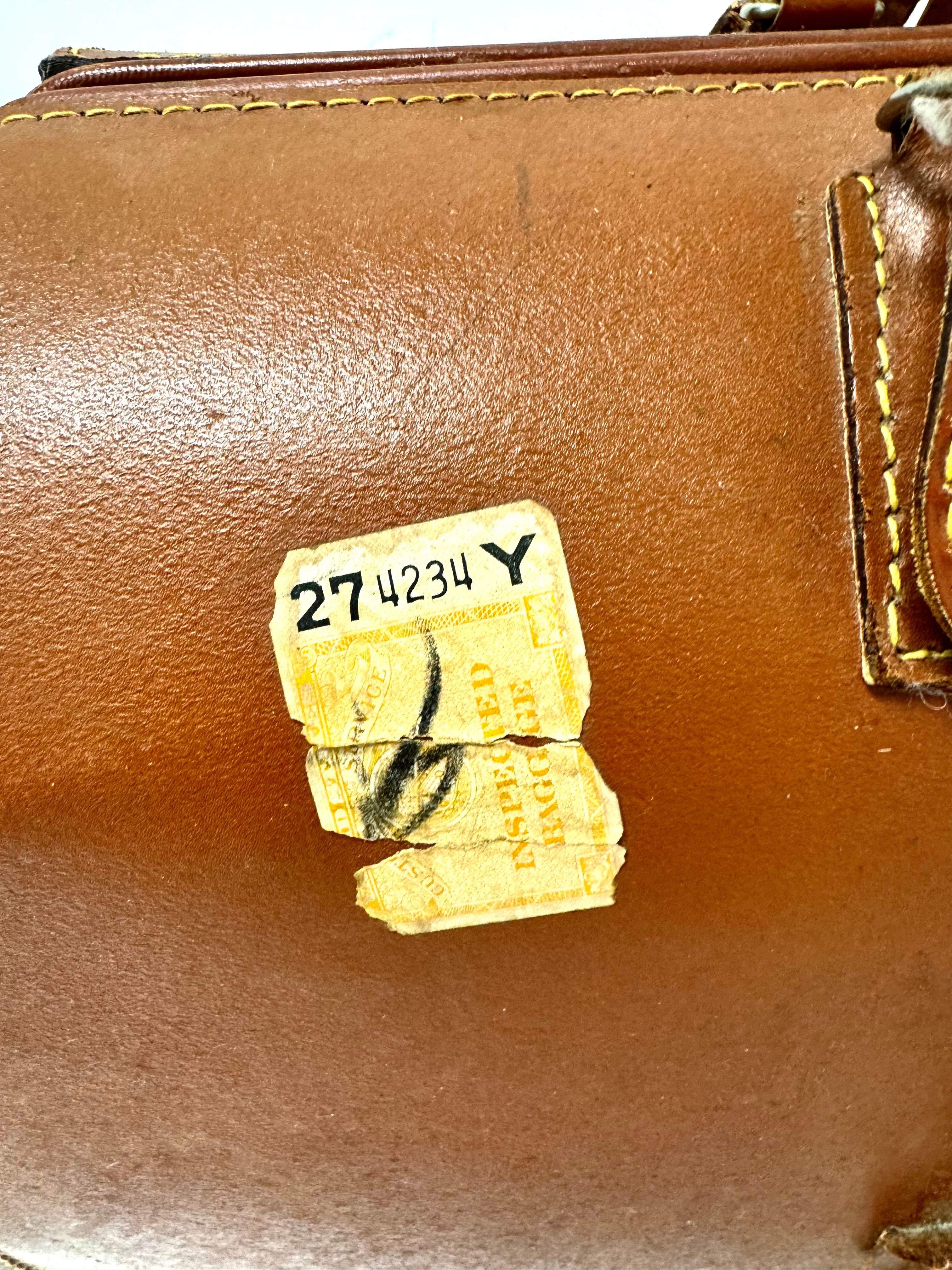 Vintage Leather Travel Satchel