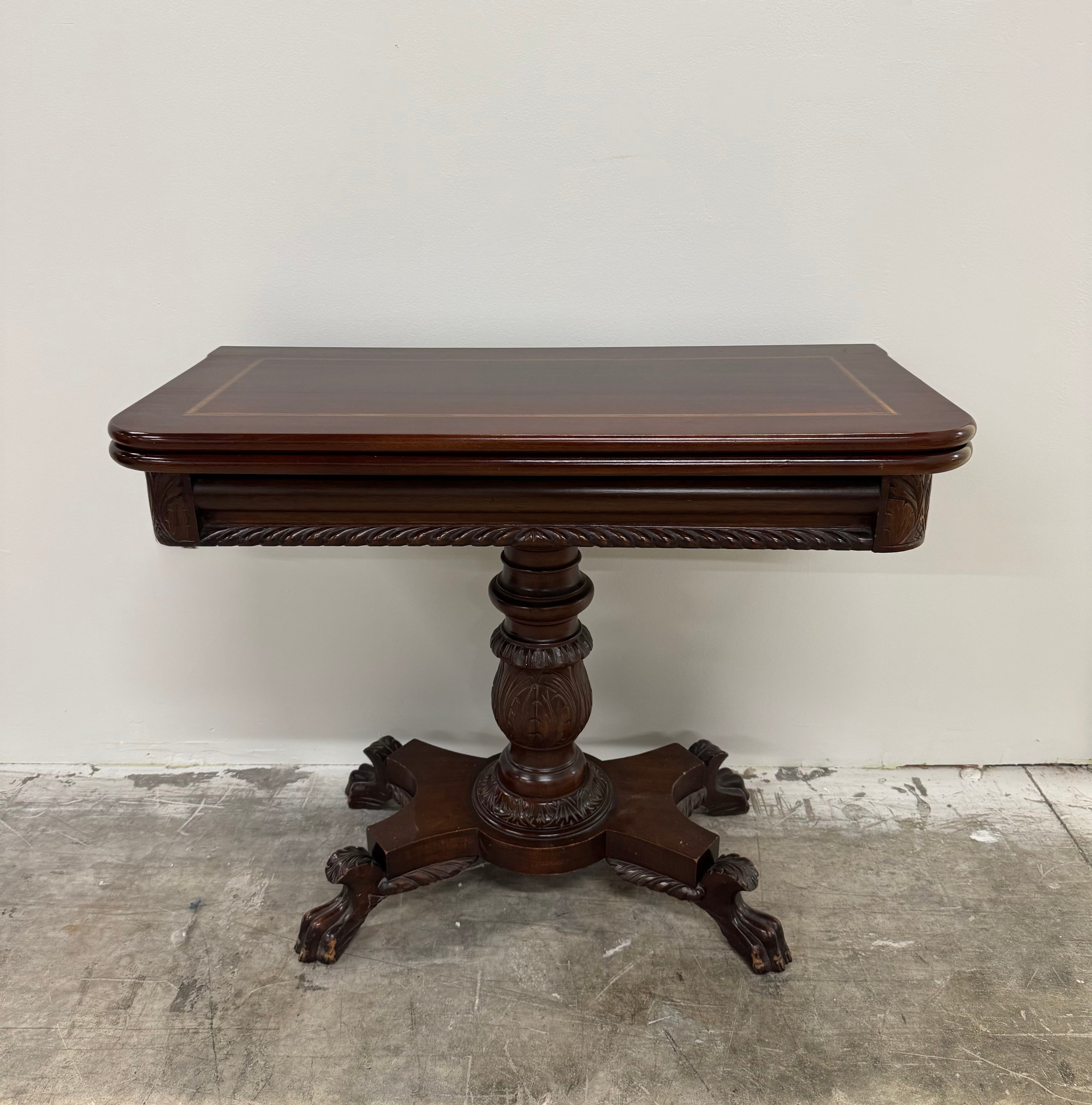 Antique Mahogany Fold-over Games Table