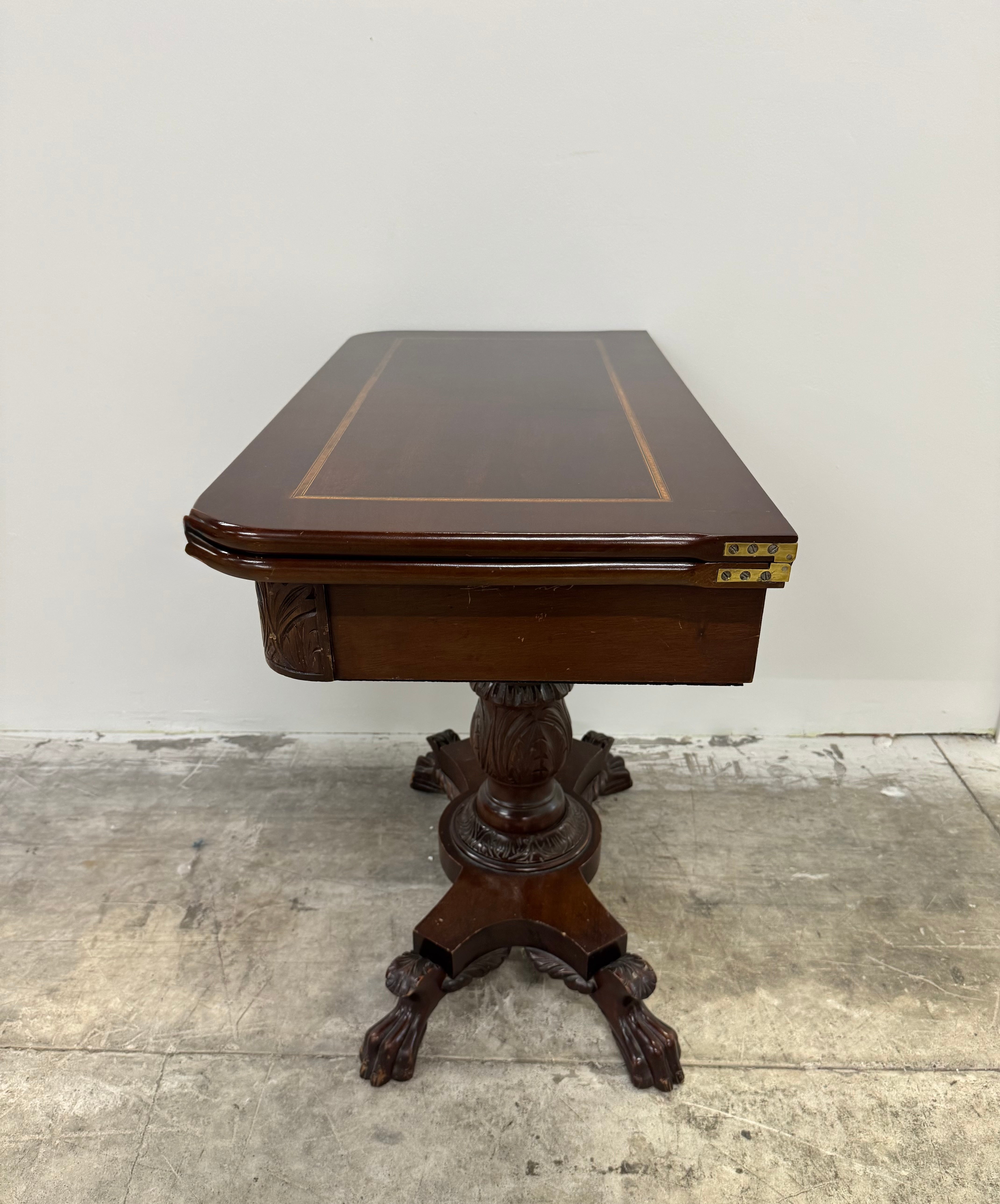 Antique Mahogany Fold-over Games Table