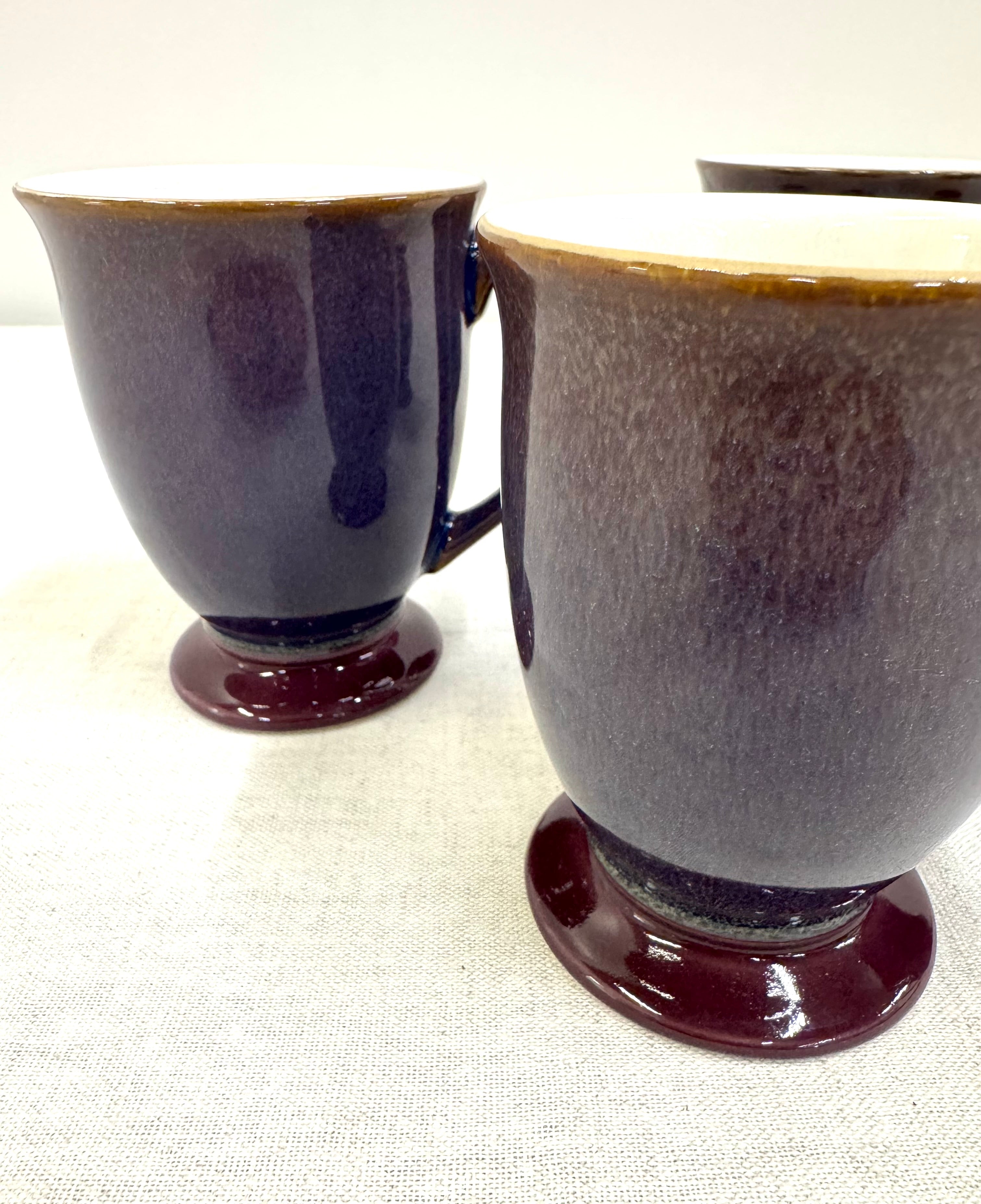 DENBY 'Storm' Footed Mugs Set of 4