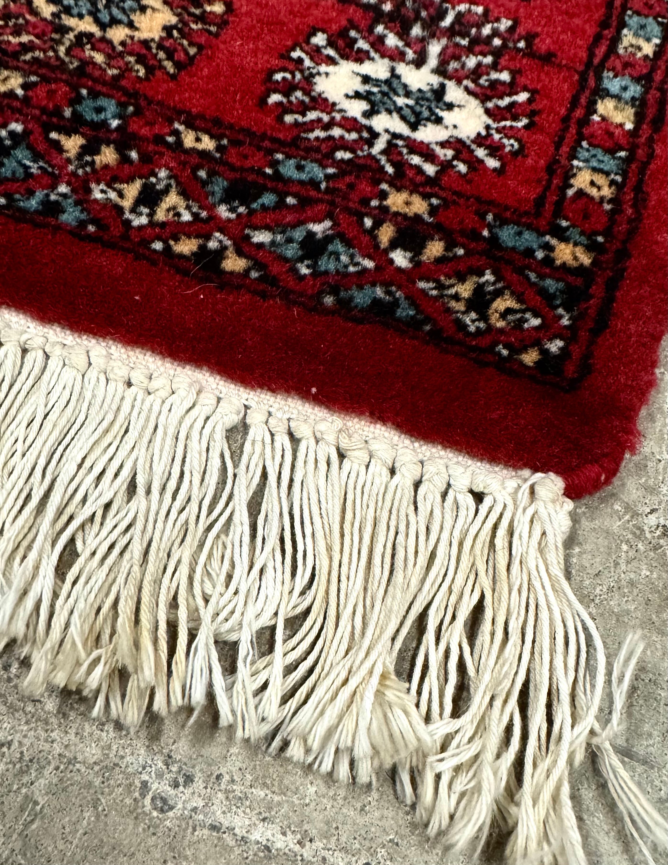 Deep Red Bokhara 31" x 47" Rug