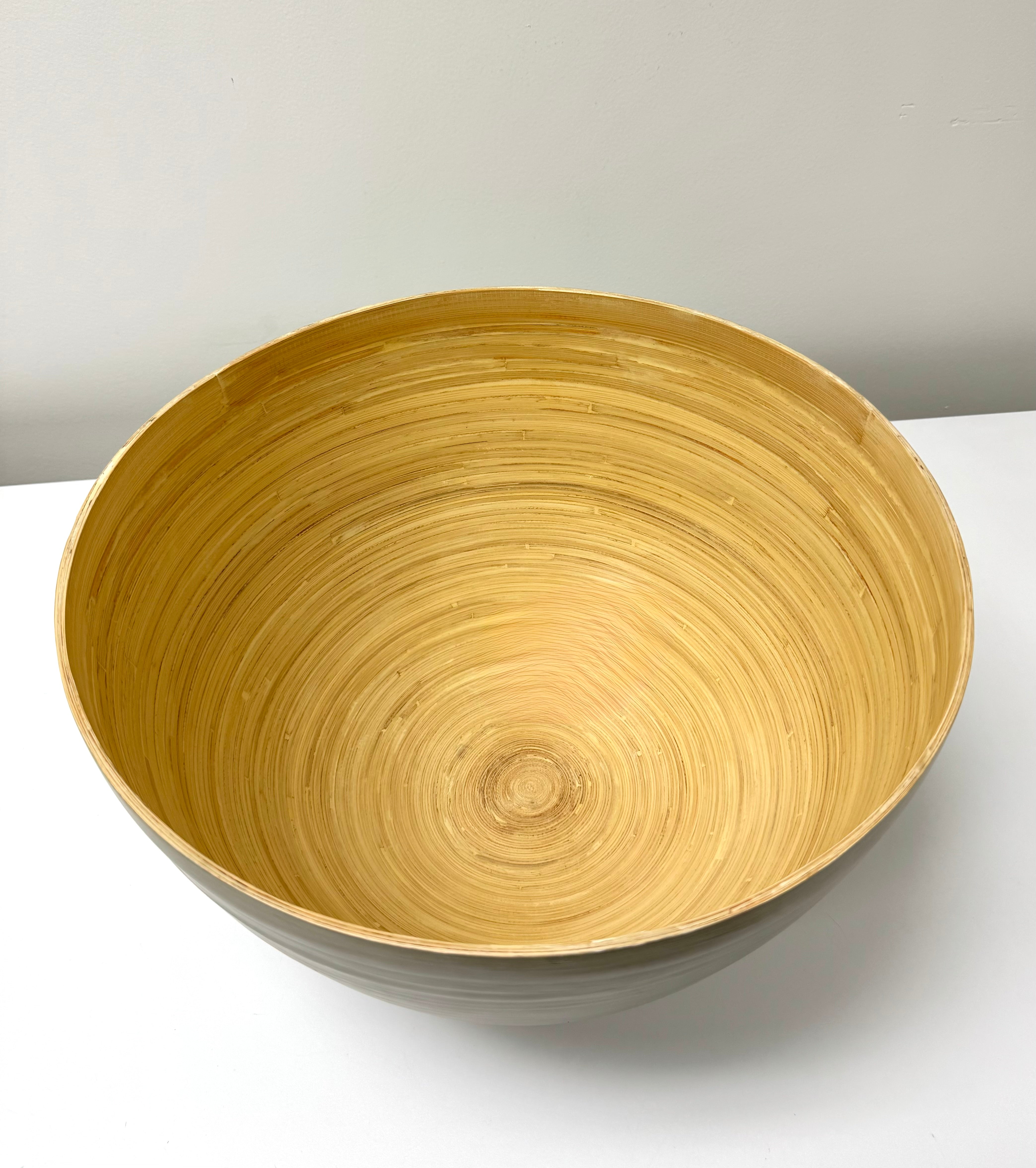 Celery Green Bamboo Footed Bowl