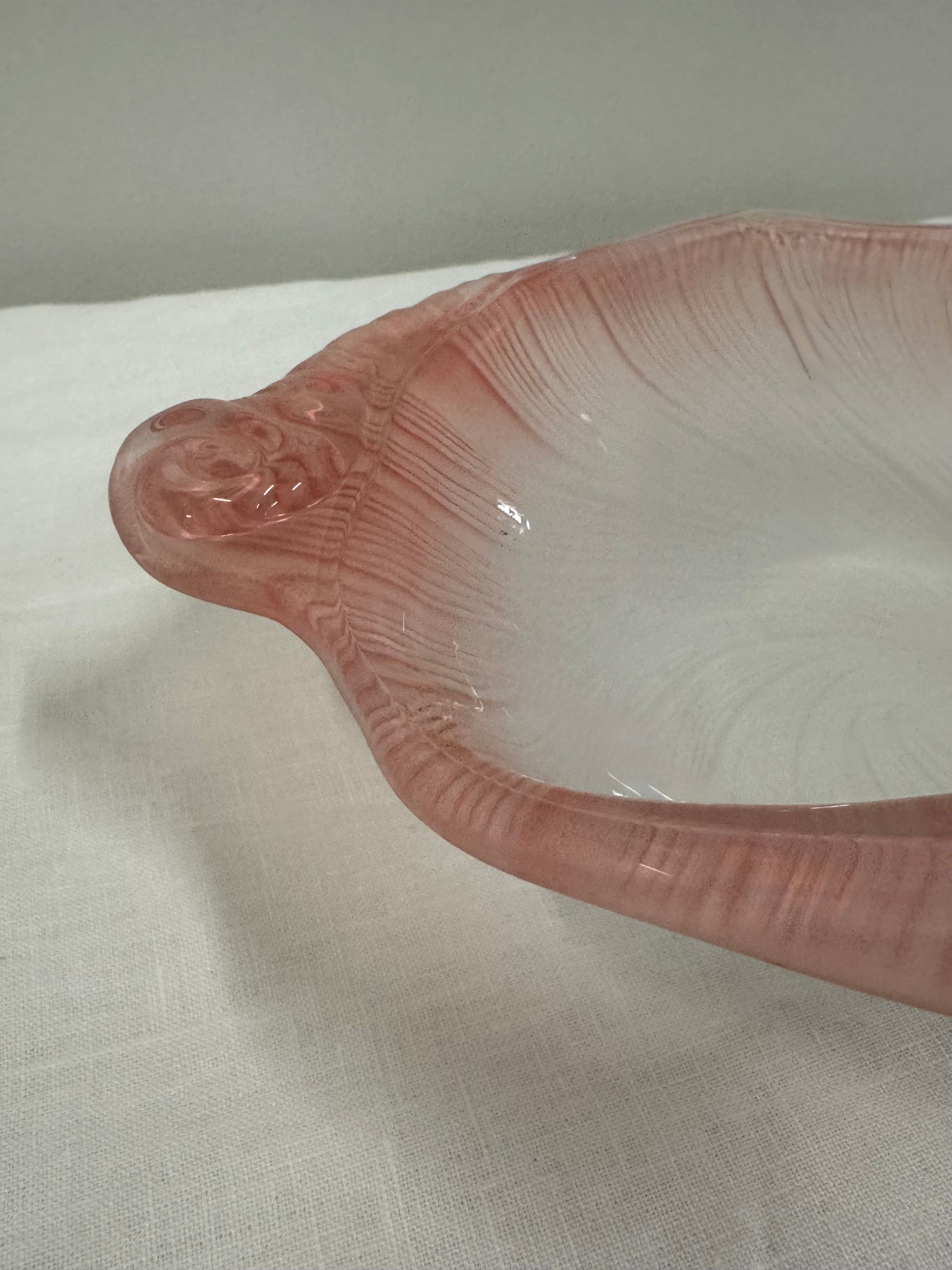 Vintage MIKASA Opaline Pink 8" Seashell Bowl